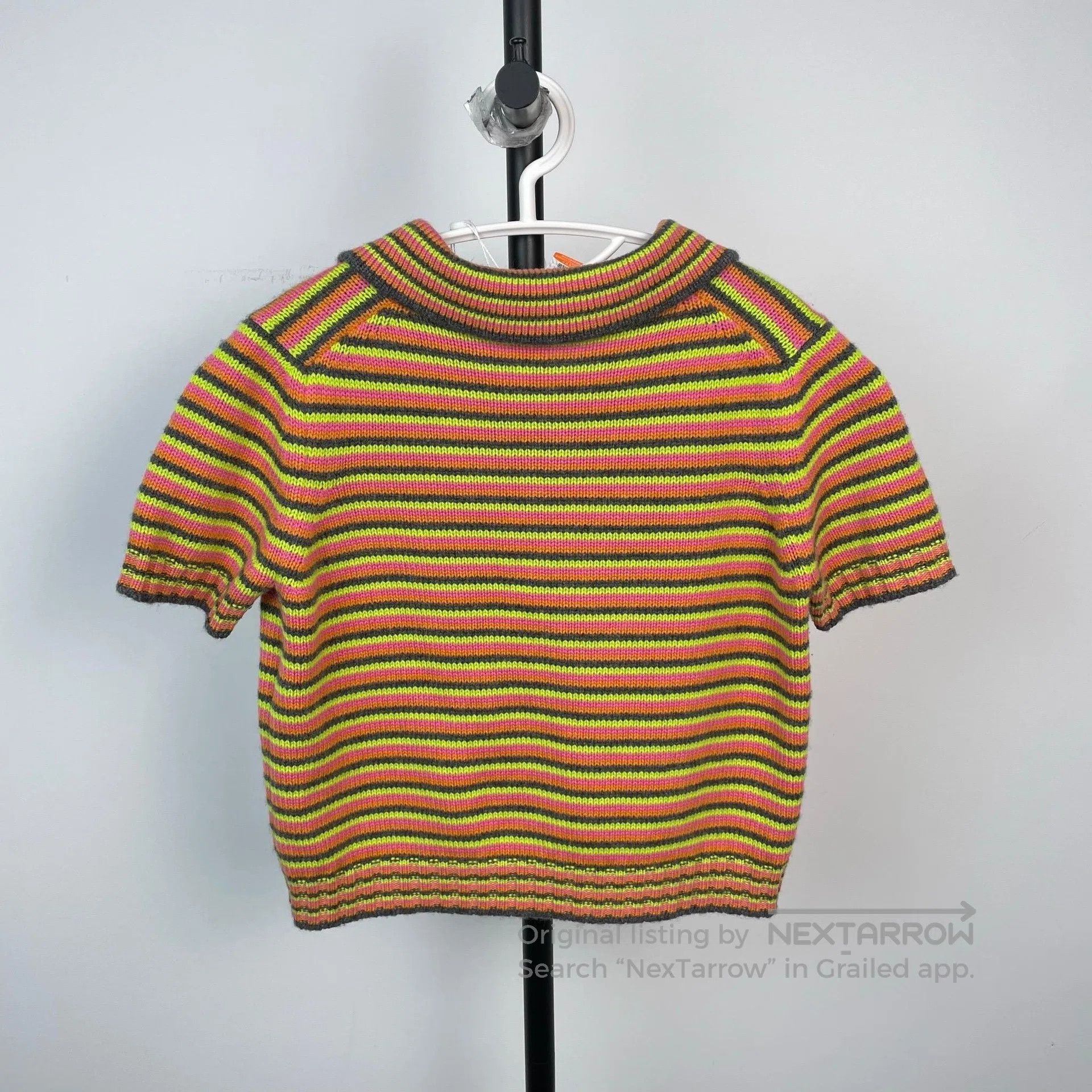 Dior Dior Colorful Striped Little Bee Cashmere Knit Short Sleev Size S / US 4 / IT 40 - 2 Thumbnail