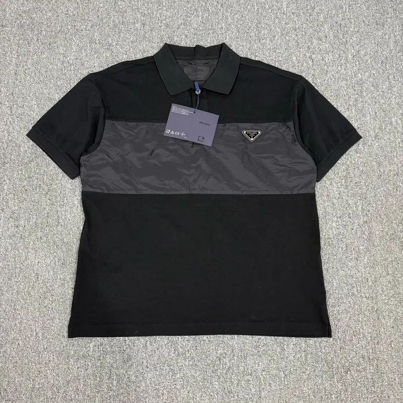 Prada Prada Black Cotton Men's Polo Shirt Size US S / EU 44-46 / 1 - 1 Thumbnail