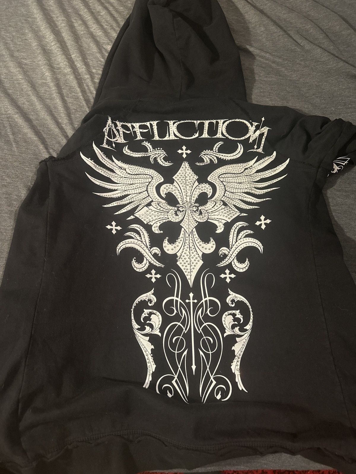 Affliction AFFLICTION Y2K Rhinestone Hoodie | Grailed