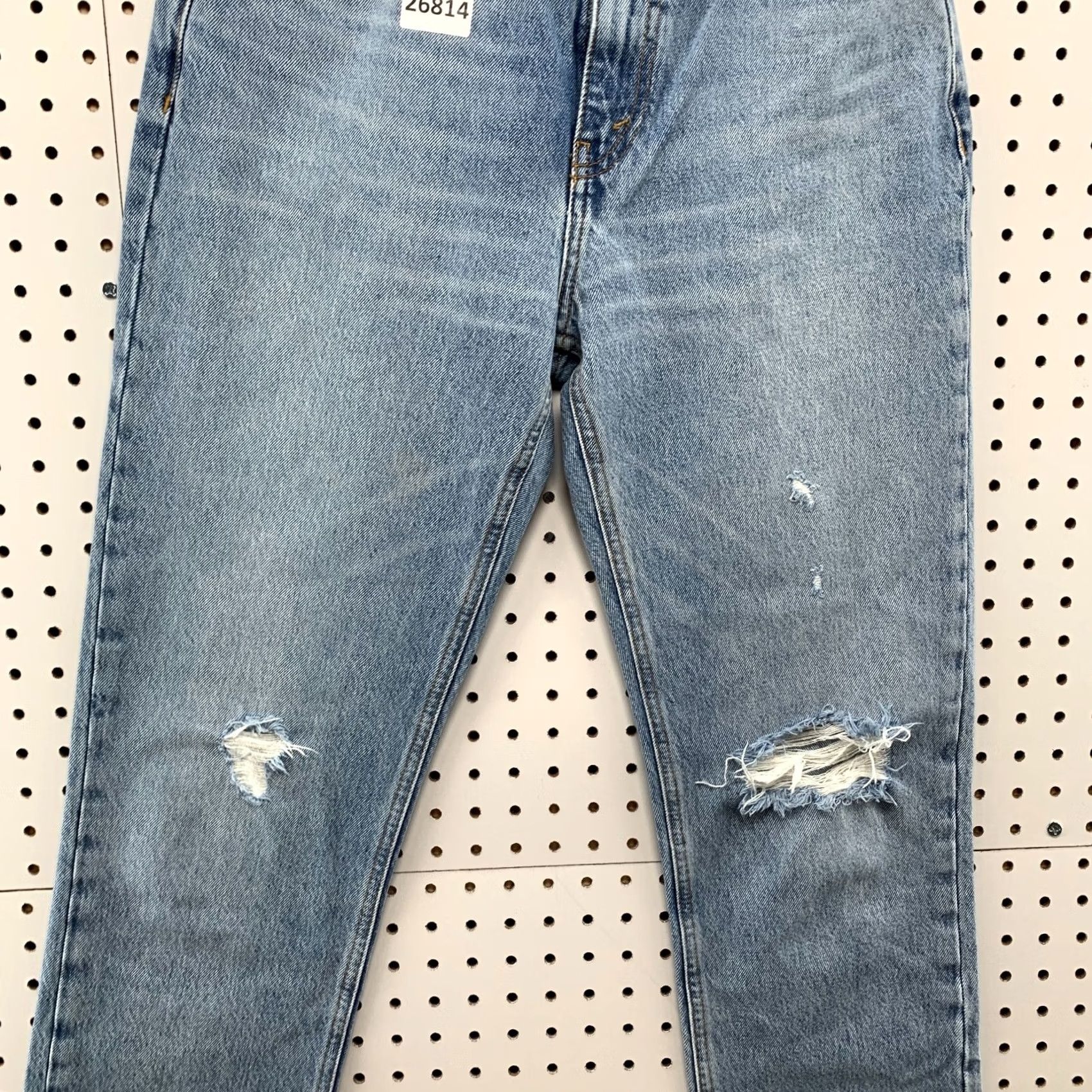 RE/DONE RE/DONE Blue Denim Jeans 70's Straight Fit Womens Size 29 Light Wash 30x28.5 Jeans Size 29" - 3 Thumbnail