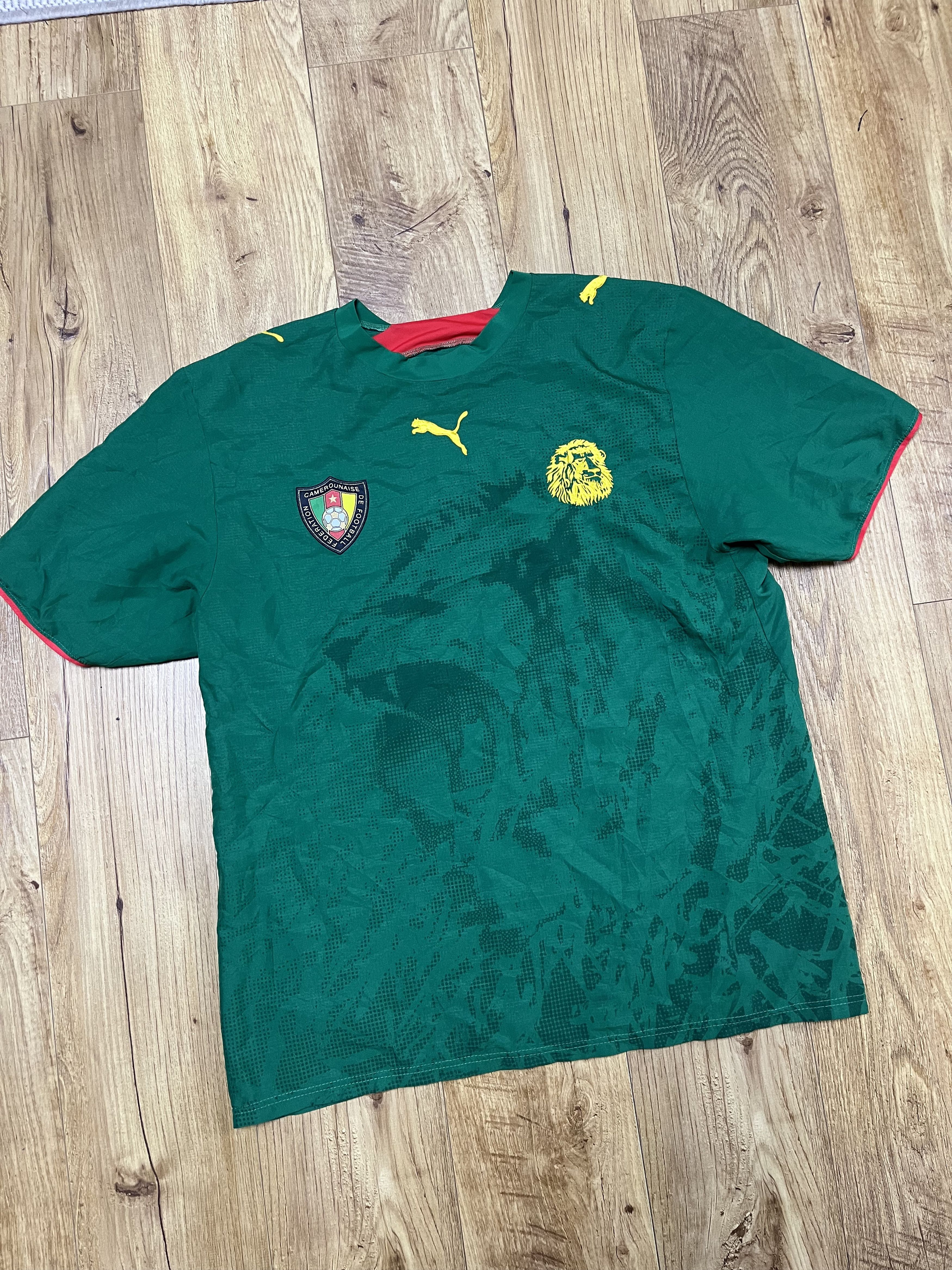 Puma × Vintage Puma Cameroon 2006-07 Home Football Jersey Size US L / EU 52-54 / 3 - 1 Thumbnail