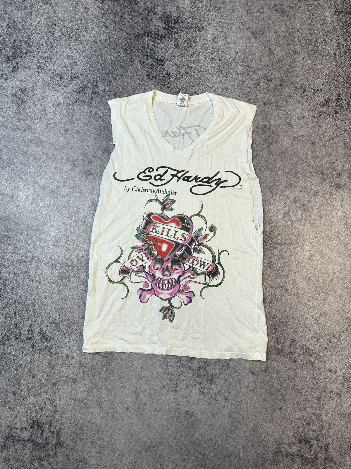 Christian Audigier × Ed Hardy Y2K Ed Hardy Christian Audigier Logo T-shirt Avant Garde Vtg Size US M / EU 48-50 / 2 - 1 Thumbnail