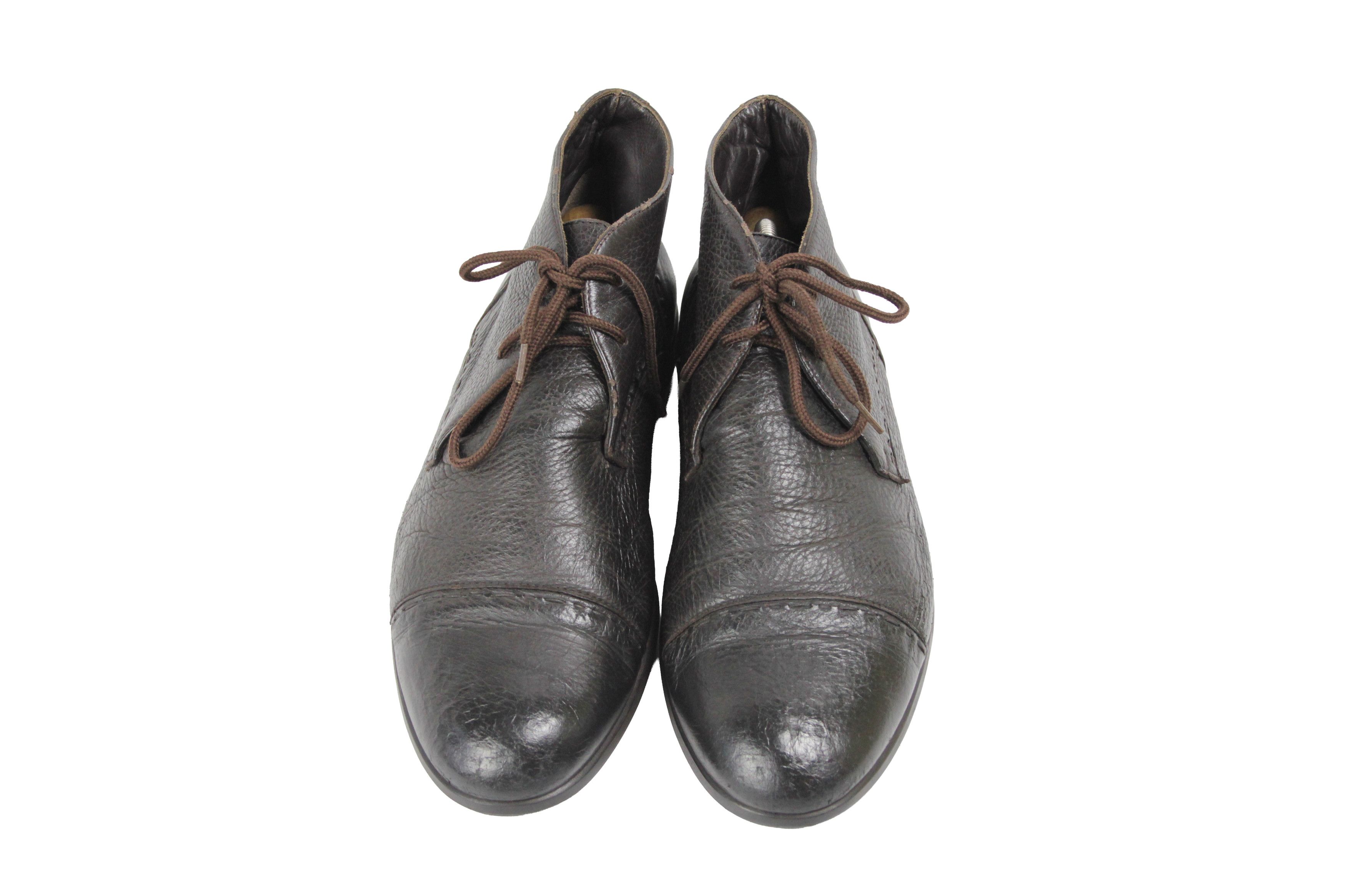 Ermenegildo Zegna Leather Chukka Boots Size US 10.5 / EU 43-44 - 9 Thumbnail