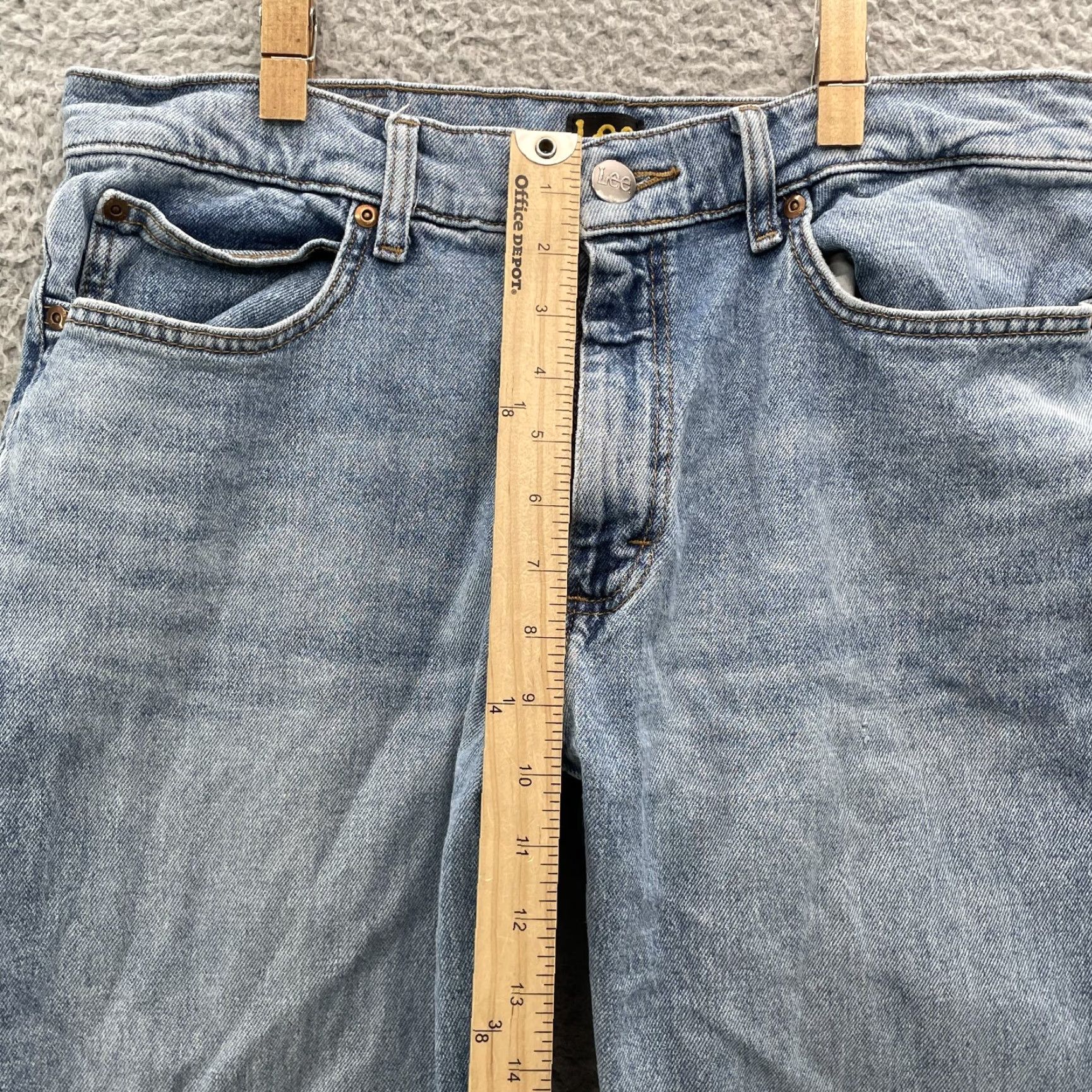 Lee VINTAGE Lee Jeans Men 32x32 Relaxed Straight Denim 90s Workwear Streetwear Y2k blue 32x32 5-Pocket Mens Jeans Size US 32 / EU 48 - 5 Thumbnail
