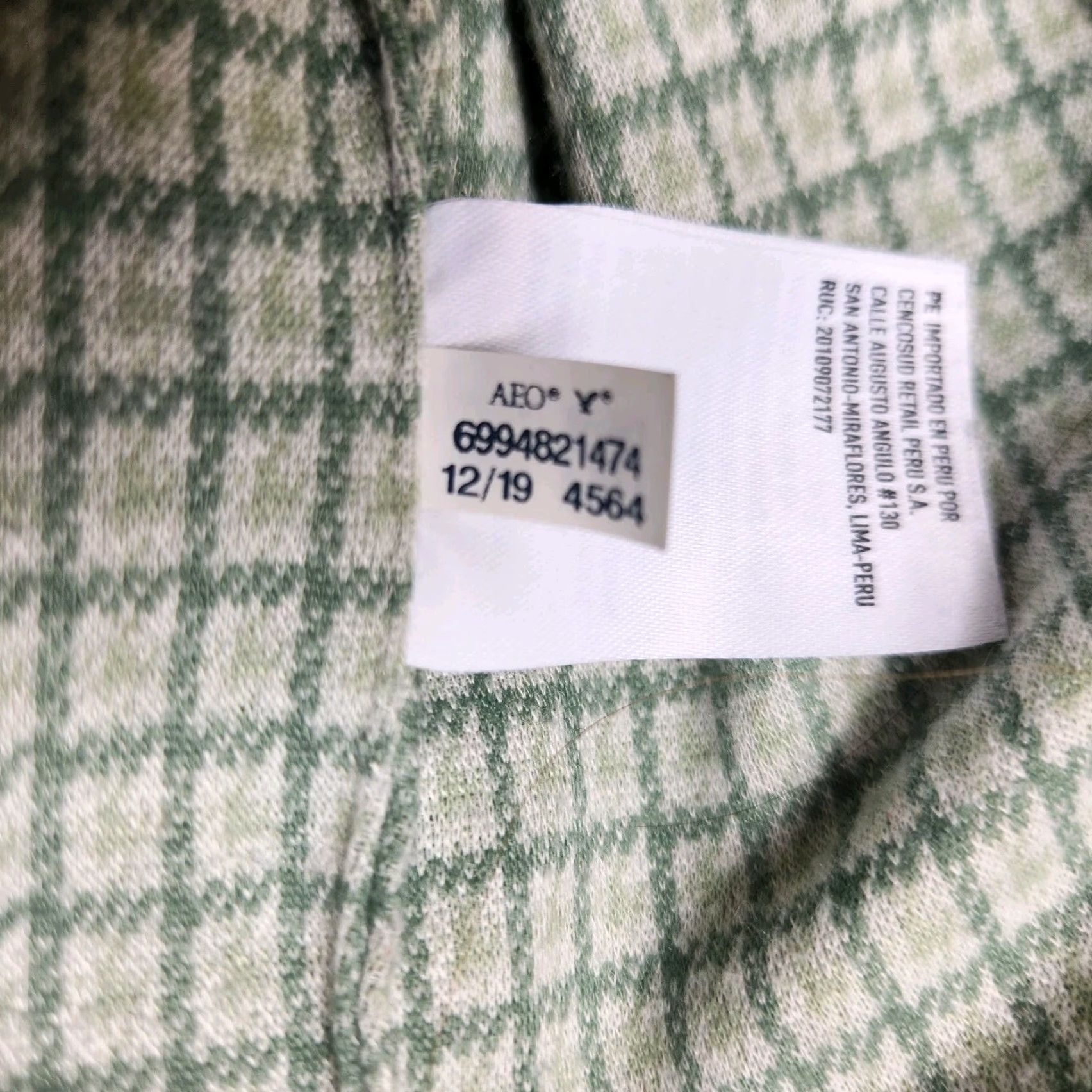 American Eagle Outfitters American Eagle Outfitters Womens |L| Light Green Mini Plaid Wide Strap Crop Top Shirt Tank Cropped Square Neck Sleeveless Bohemian Preppy Casual Size L / US 10 / IT 46 - 5 Thumbnail