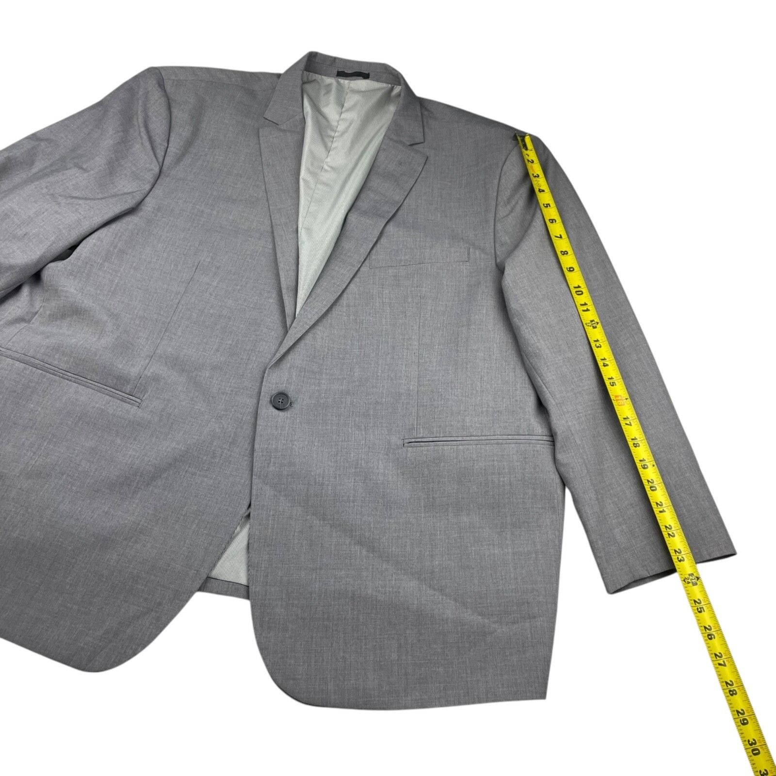 Other Hockerty Men's Bespoke 100% Wool One-Button Suit Gray • 54R Size 54R - 8 Thumbnail