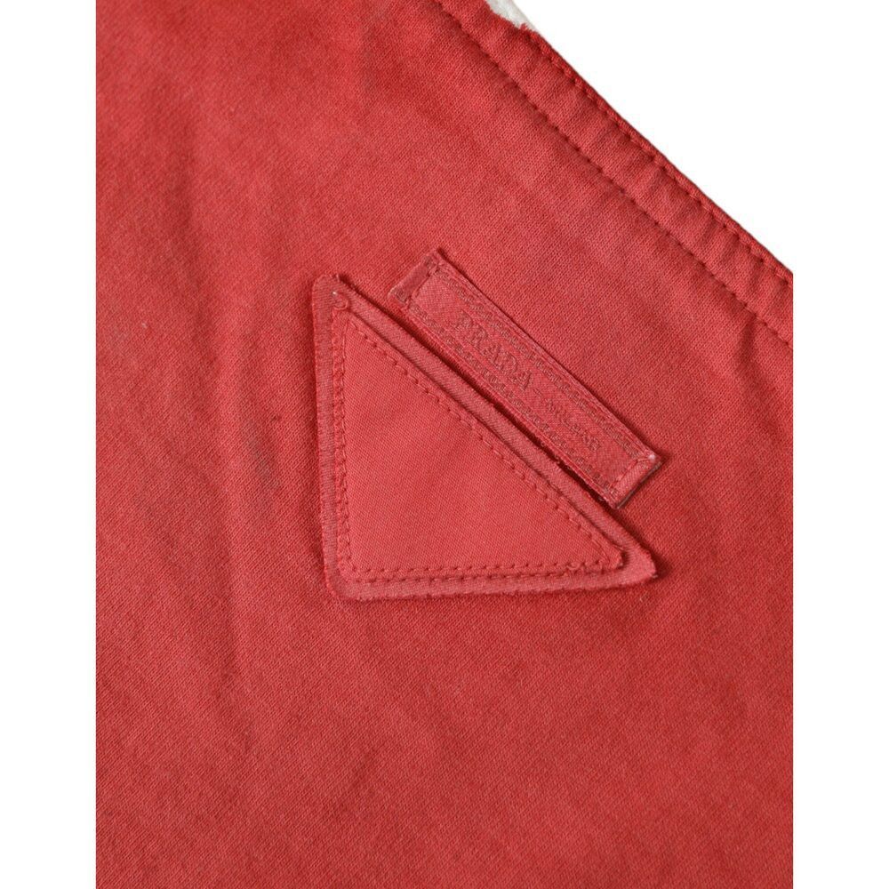 Prada Prada Chic Red and White Fabric Tote Bag Size ONE SIZE - 2 Thumbnail