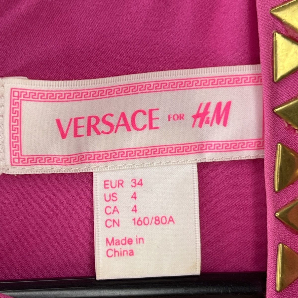 Versace Versace Pink Mini Dress Gold Beads Frontrow Floral Pattern Size S / US 4 / IT 40 - 5 Thumbnail