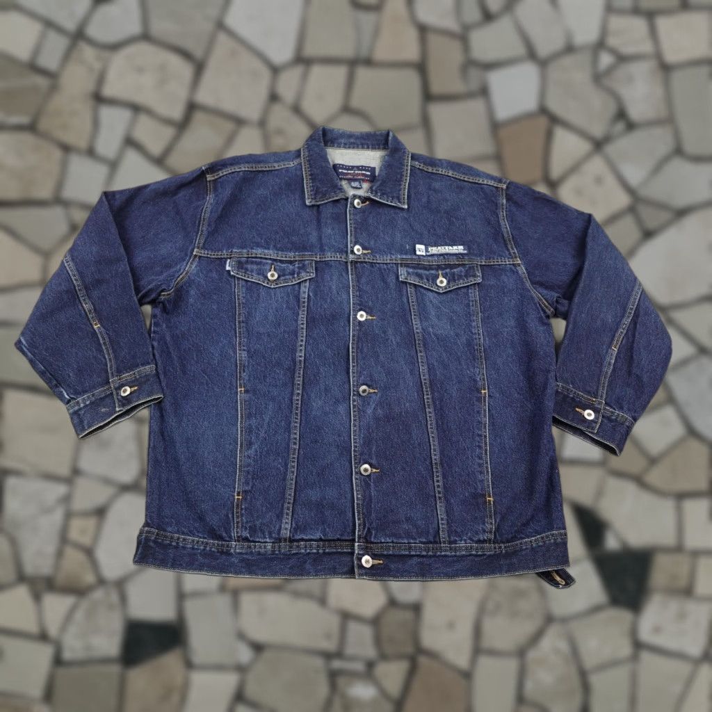 Phat Farm VINTAGE Phat Farm Jacket Mens XL Denim Truckers / Trucker Blue Button Up Hip Hop Y2K Size US 36 / EU 52 - 1 Thumbnail