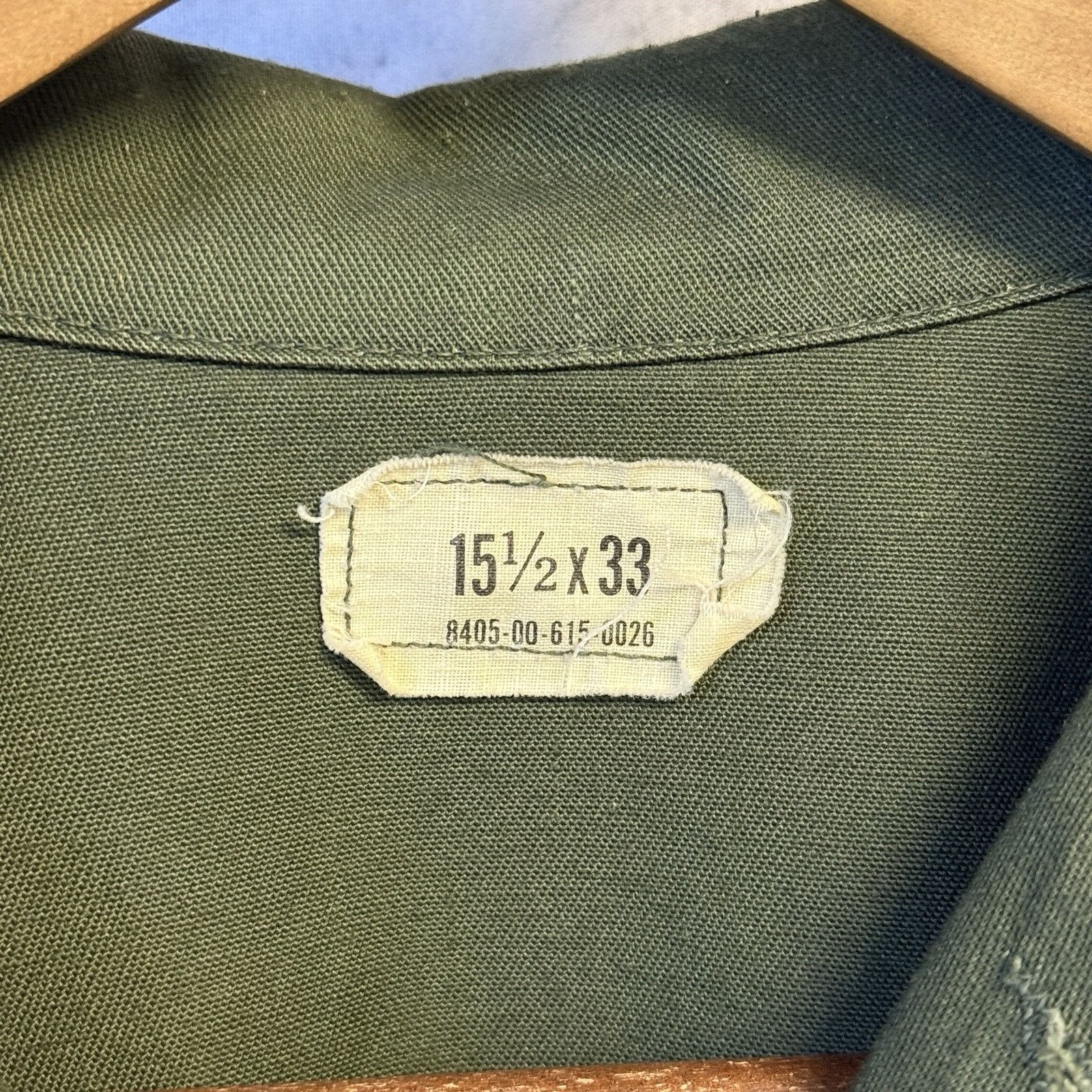 Vintage OG-507 US Air Force Military Shirt Mens 15.5x33 Vintage 70s Size US L / EU 52-54 / 3 - 9 Thumbnail