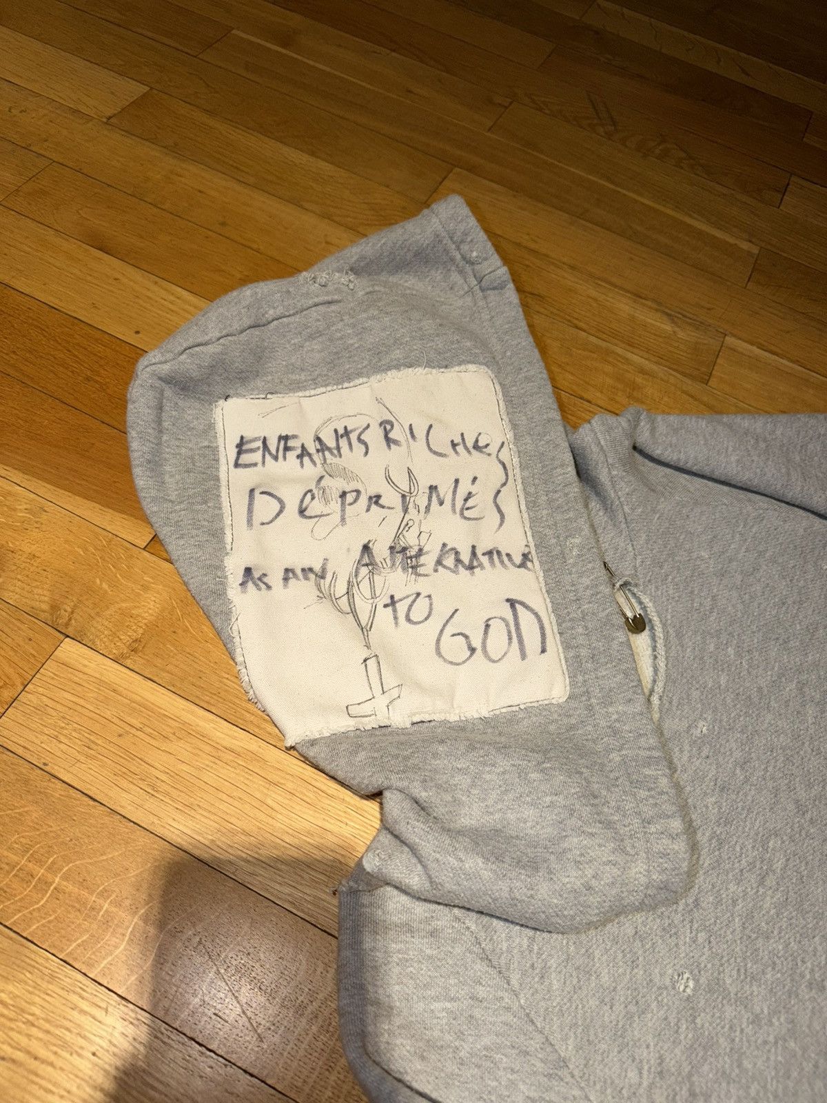 Enfants Riches Deprimes Enfants Riches Déprimés AW17 1/69 Hand Drawn Patch Hoodie Size US XL / EU 56 / 4 - 2 Thumbnail