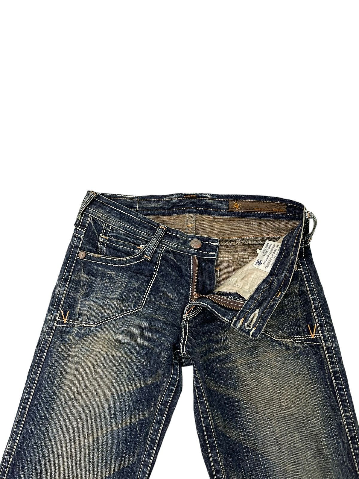 Japanese Brand Flare Jeans Brappers Japan Distres Low Rise Bell Bottom 7🟦1 Size US 28 / EU 44 - 10 Thumbnail