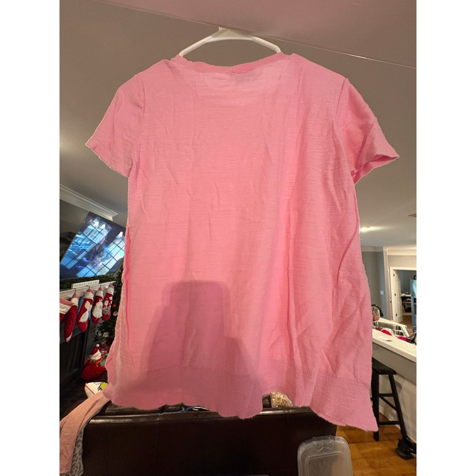 Loft LOFT Outlet Women’s Small Pink Short Sleeve Knit Top Size S / US 4 / IT 40 - 4 Thumbnail