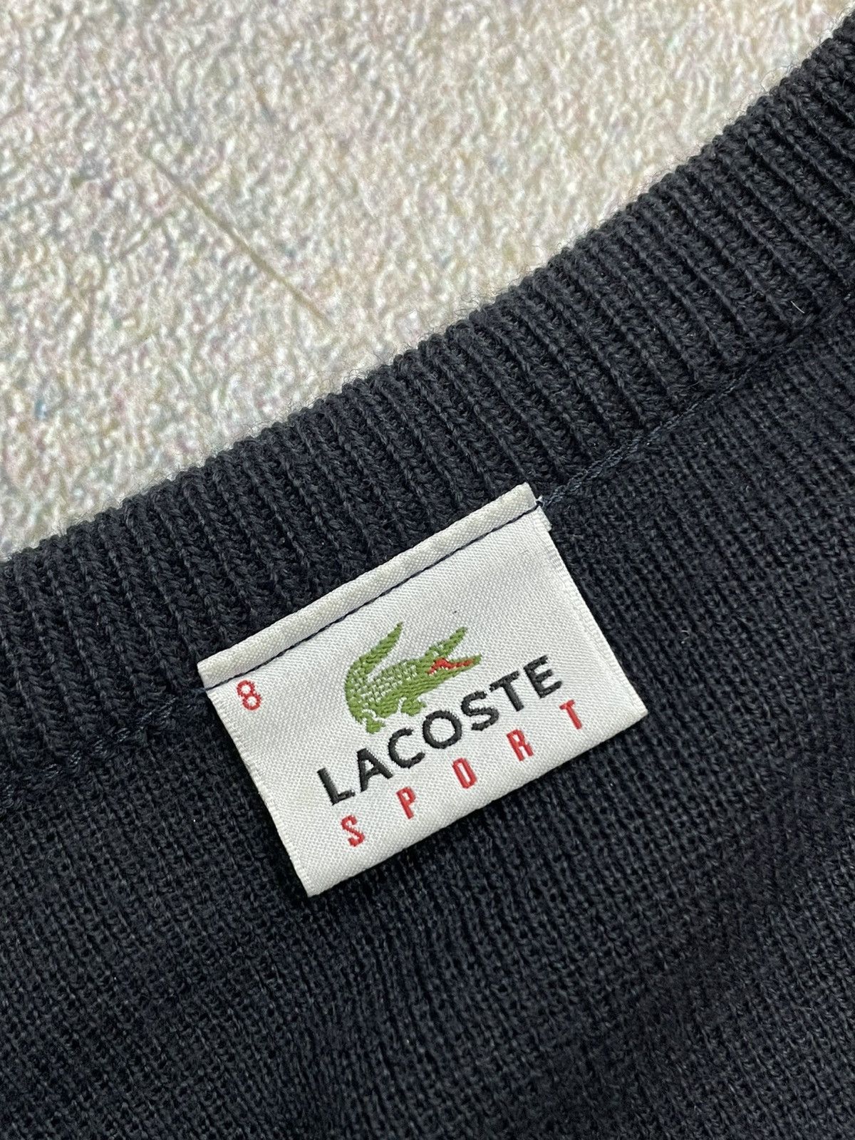 Lacoste Vintage Lacoste Navy Wool Knit Sweater Size US XL / EU 56 / 4 - 5 Thumbnail
