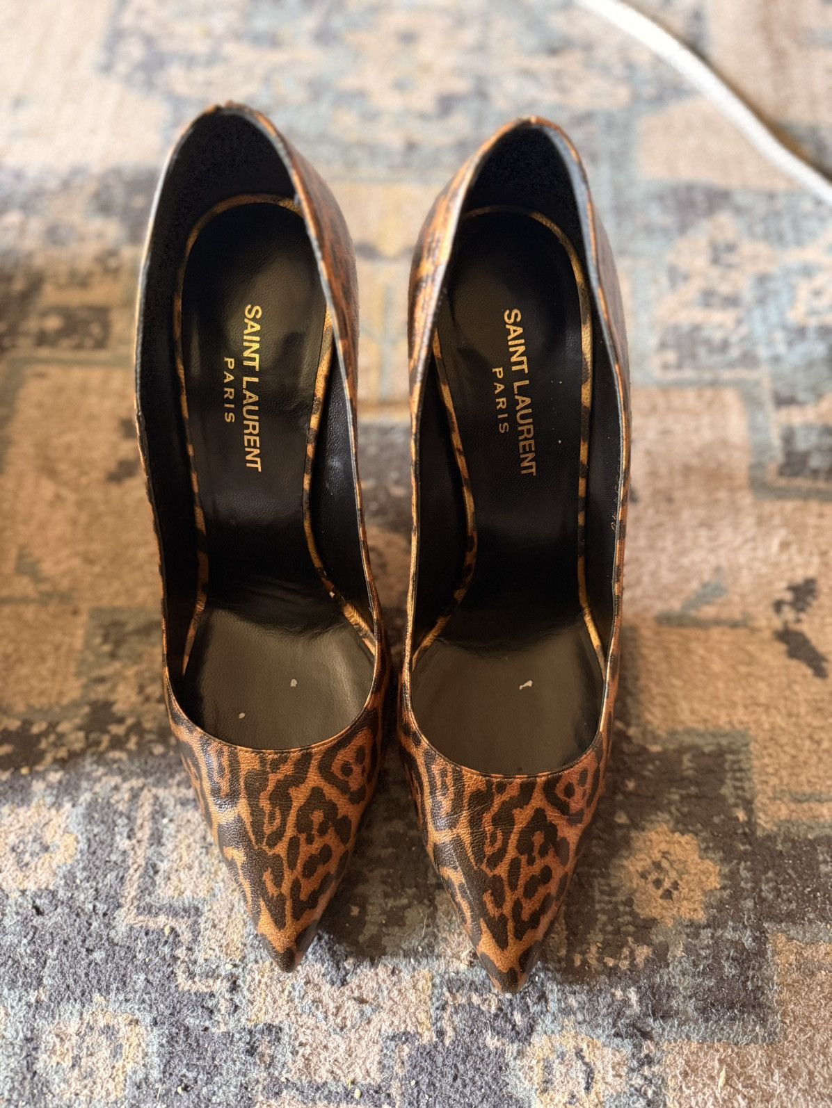 Yves Saint Laurent YSL Yves Saint Laurent Brown Gold Leopard Size US 10 / IT 40 - 4 Thumbnail