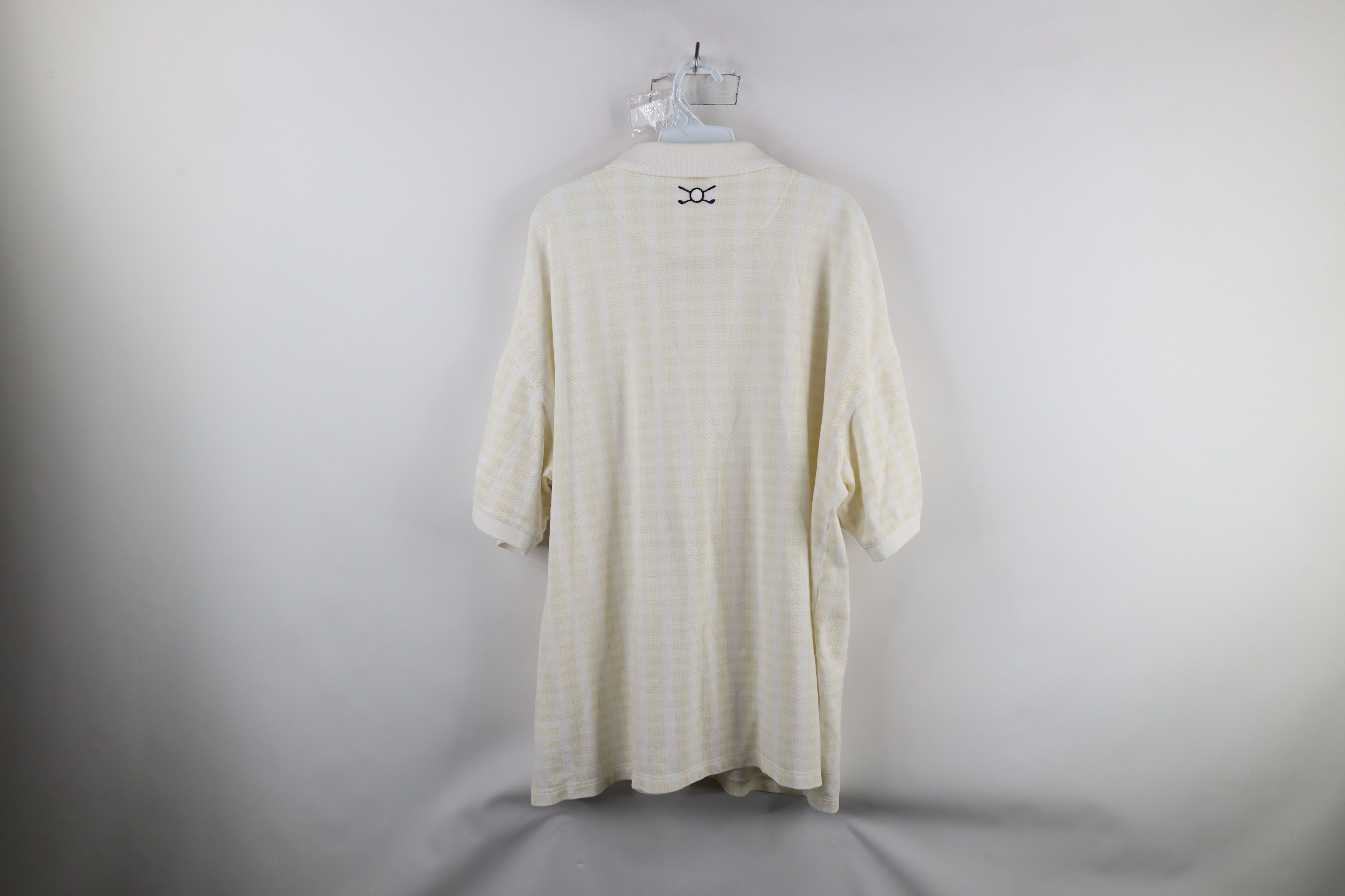 Vintage Vintage 90s Streetwear Plaid Pique Cotton Golf Polo Shirt Size US XXL / EU 58 / 5 - 10 Thumbnail