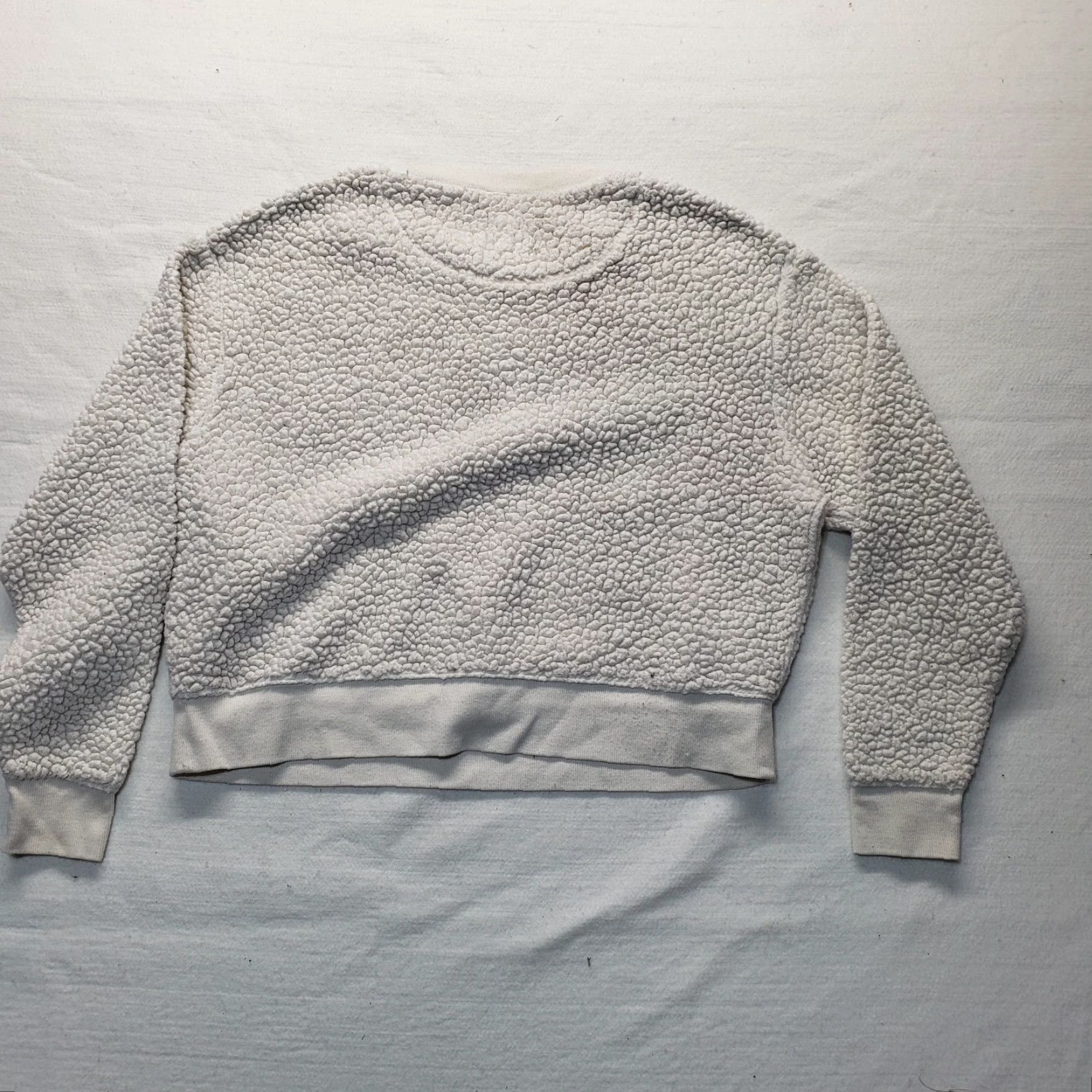 Vintage So Cozy Softest Sherpa Pullover Sweater XL White Womens N/A Size XL / US 12-14 / IT 48-50 - 6 Thumbnail