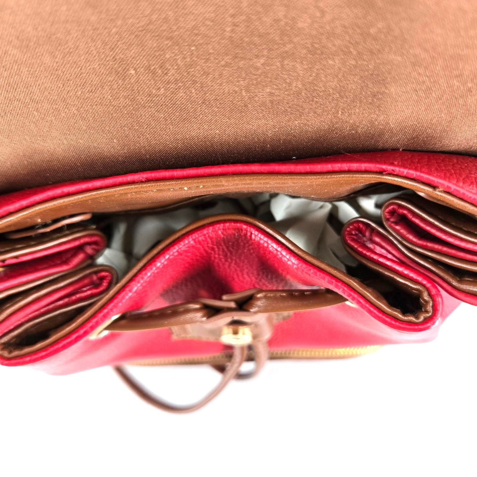 Walmart Time & Tru Gabriella Drawstring Backpack Persimmon/Chestnut Size ONE SIZE - 10 Thumbnail
