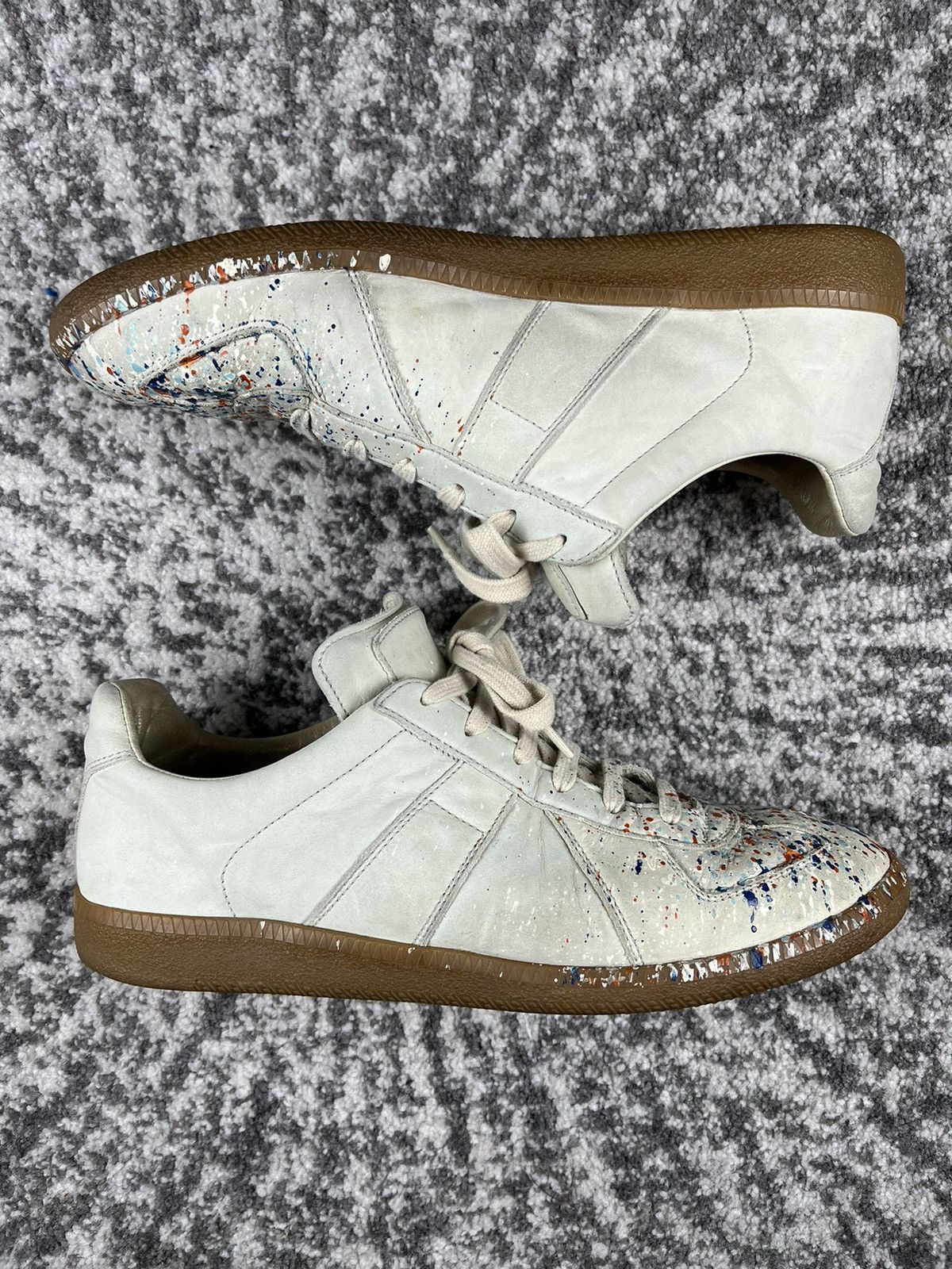 Maison Margiela RARE Maison Margiela Paint Splatter GAT Sneakers, Size 41 Size US 8 / EU 41 - 3 Thumbnail