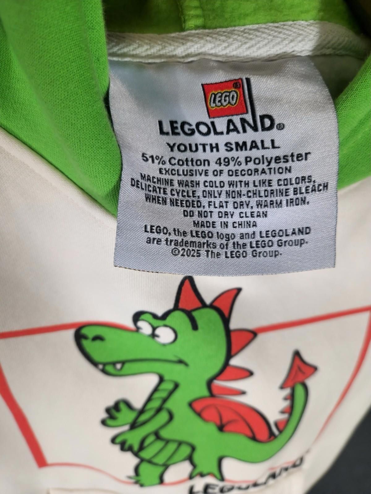 LEGO LEGOLAND Youth Small Green White Dragon Hoodie Sweatshirt Size US S / EU 44-46 / 1 - 4 Thumbnail