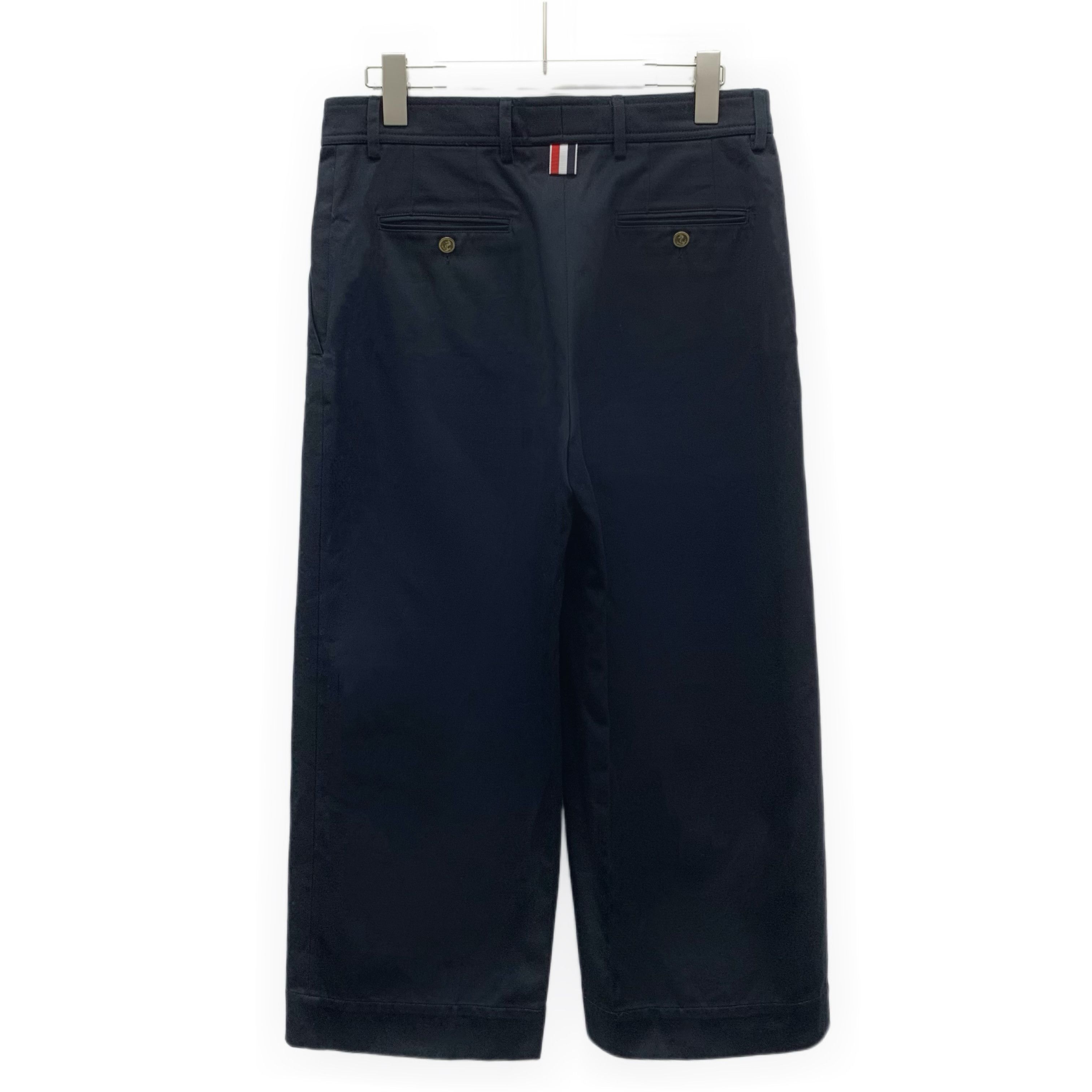 Thom Browne Thom Browne Navy-Blue Cotton Trousers (Size 40) Size 27" / US 4 / IT 40 - 8 Thumbnail