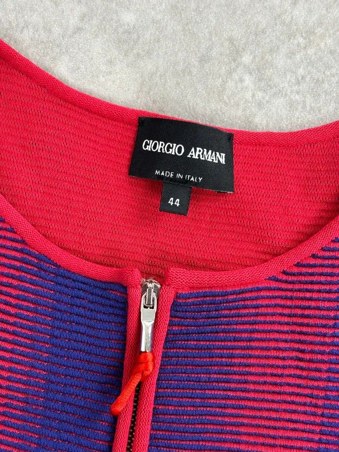 Giorgio Armani Giorgio Armani Red & Blue Gradient Zip-up Jacket Size S / US 4 / IT 40 - 8 Thumbnail