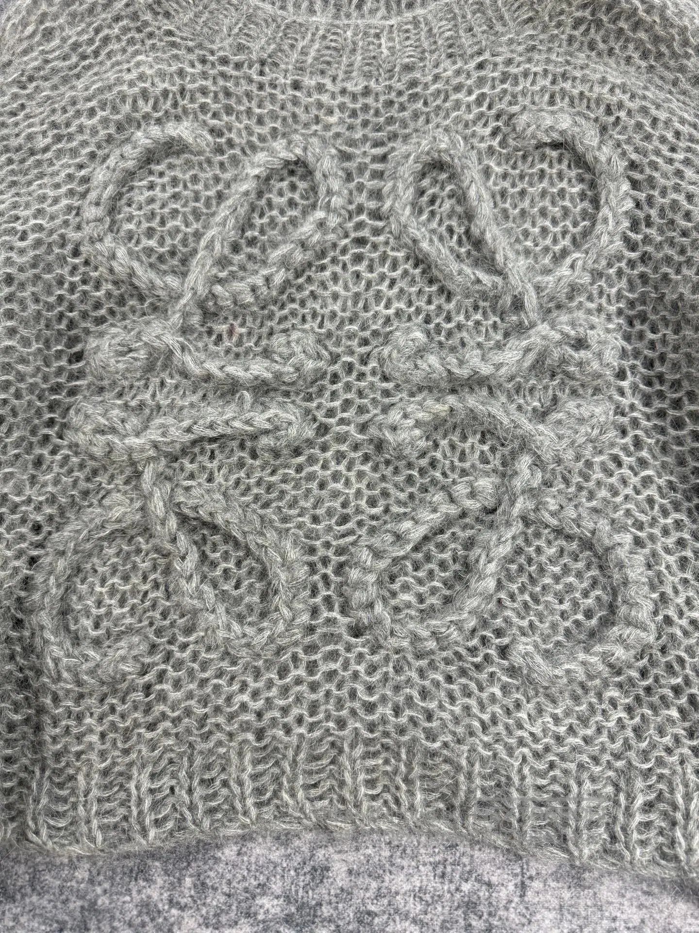 Loewe gray mohair cropped sweater by Loewe. Size XS / US 0-2 / IT 36-38 - 3 Thumbnail