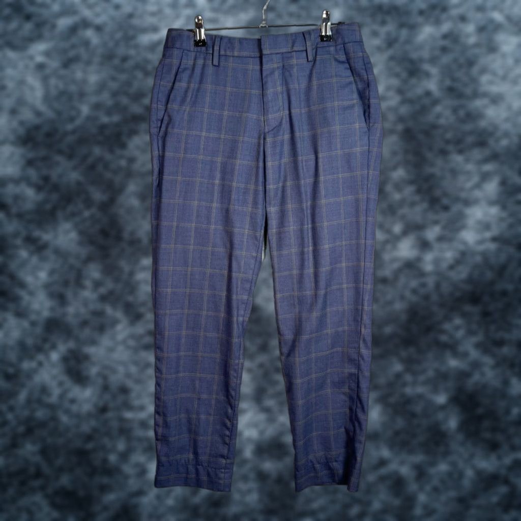 Bonobos BONOBOS Mens Blue Plaid Wool Blend Dress Pants Size 28 Athletic Fit Size US 28 / EU 44 - 1 Thumbnail