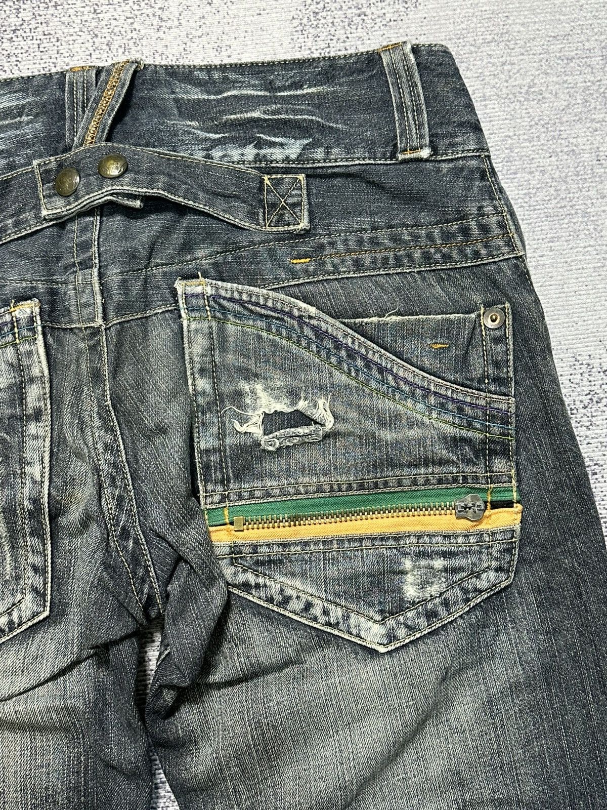 PPFM Japanese Brand Root Three Distressed Jeans Size US 30 / EU 46 - 17 Thumbnail