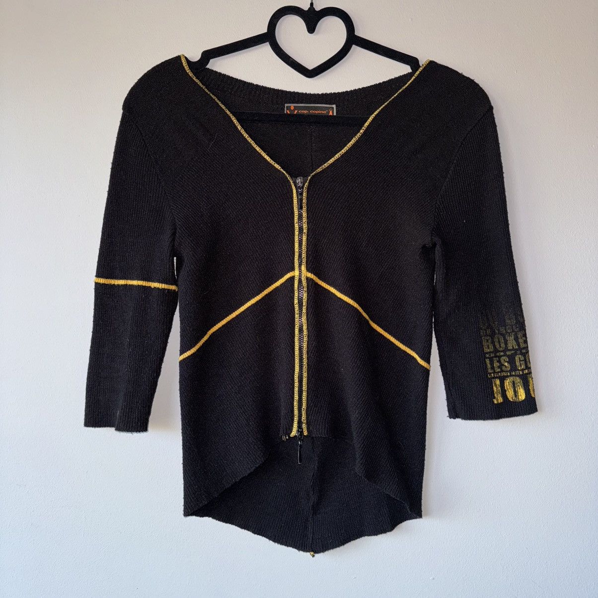 Vintage Cop Copine Vintage Y2K Top Zip Up Sweater Size S / US 4 / IT 40 - 1 Thumbnail