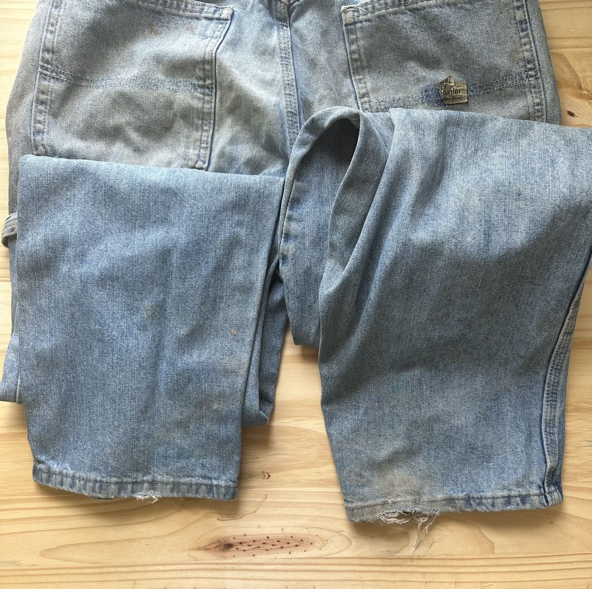 Vintage × Wrangler Thrashed x Vintage Wrangler Carpenter Jeans Size US 32 / EU 48 - 7 Thumbnail