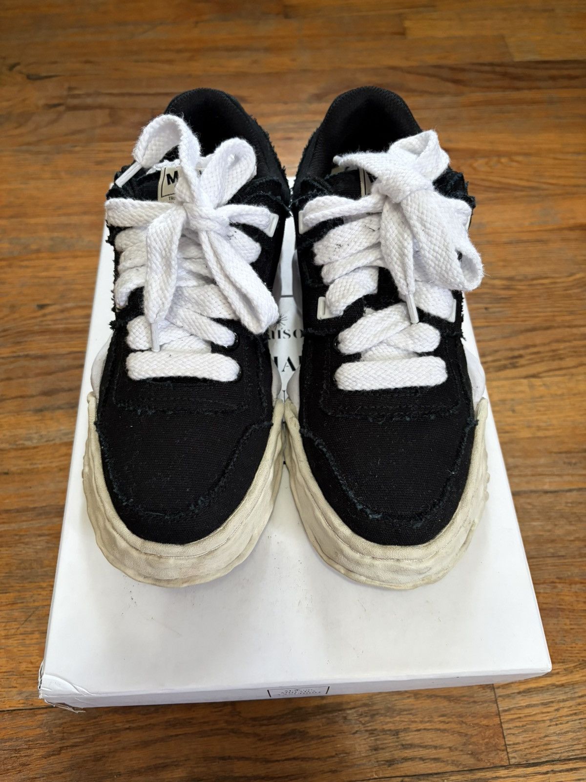 Maison MIHARA YASUHIRO Maison Mihara Yasuhiro Parker OG Sole Canvas Low Black White Size US 7.5 / EU 40-41 - 4 Thumbnail