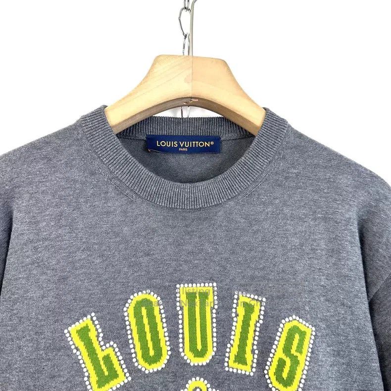 Louis Vuitton Louis Vuitton Grey Dog Paw intarsia jacquard knit logo sho Size US S / EU 44-46 / 1 - 3 Thumbnail