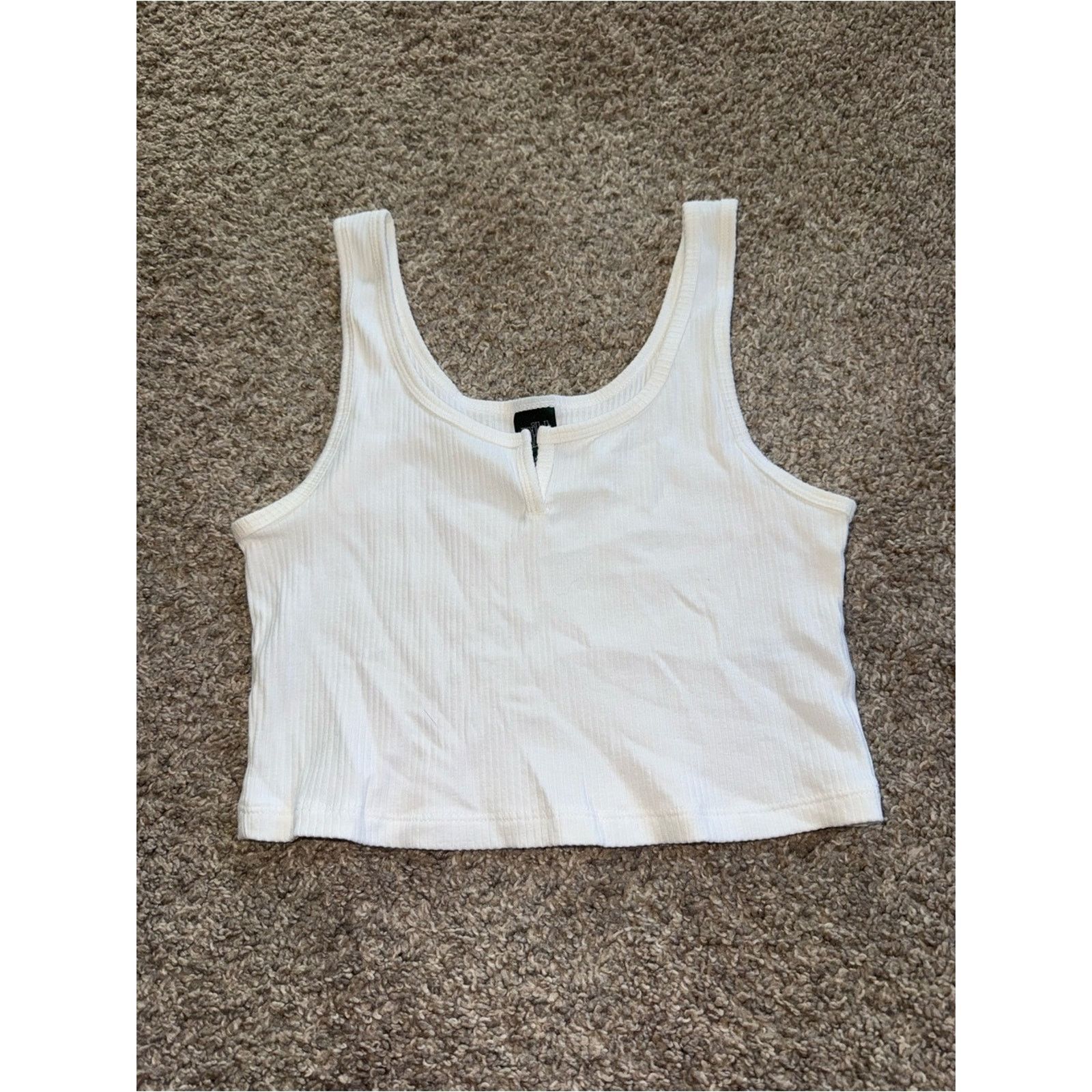 Other Wild Fable - Ribbed Scoop Neck Tank - M, White Size M / US 6-8 / IT 42-44 - 1 Thumbnail