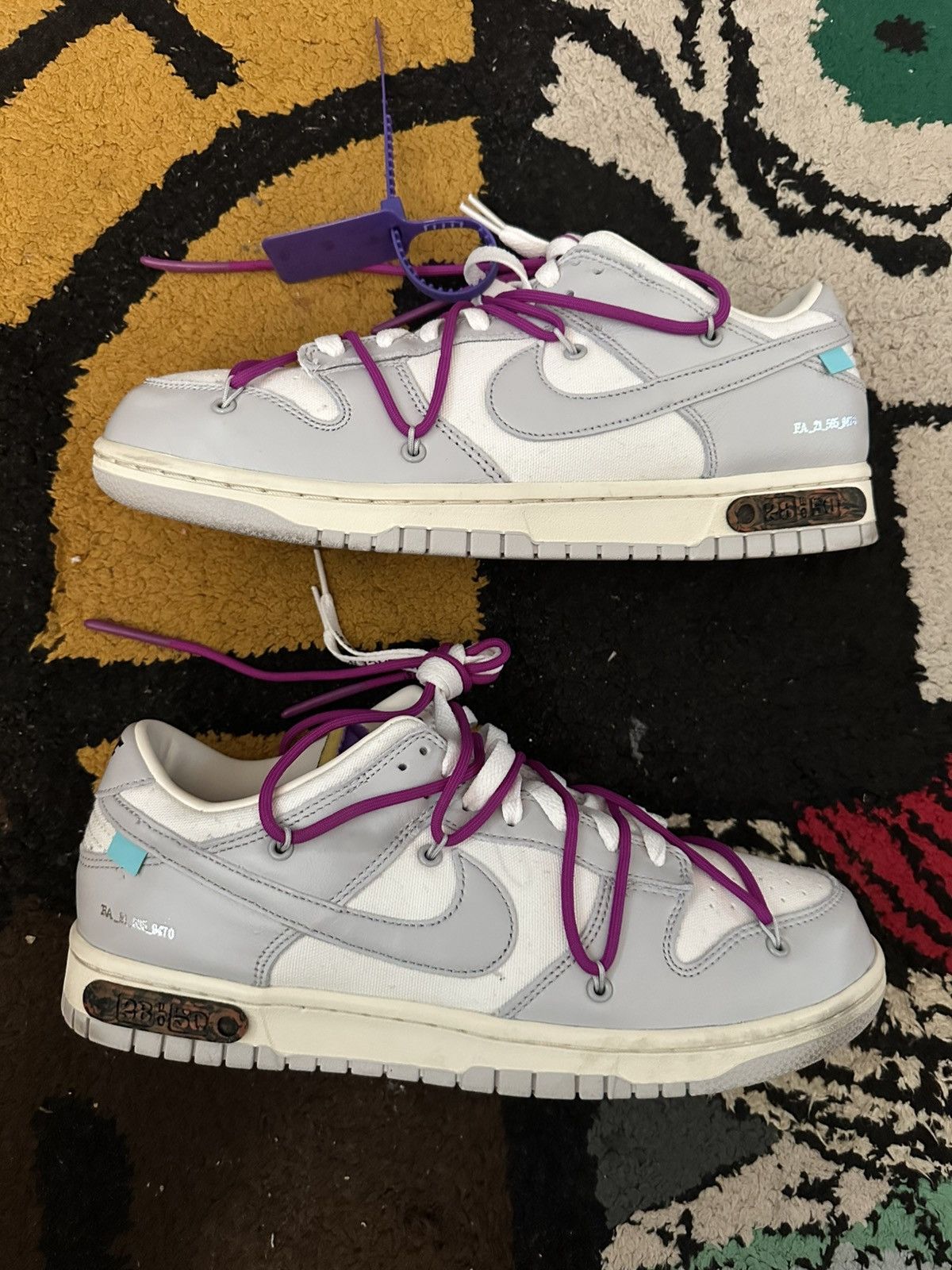 Nike × Off-White Off-White x Dunk Low ‘lot 28 of 50’ Size US 10.5 / EU 43-44 - 1 Thumbnail