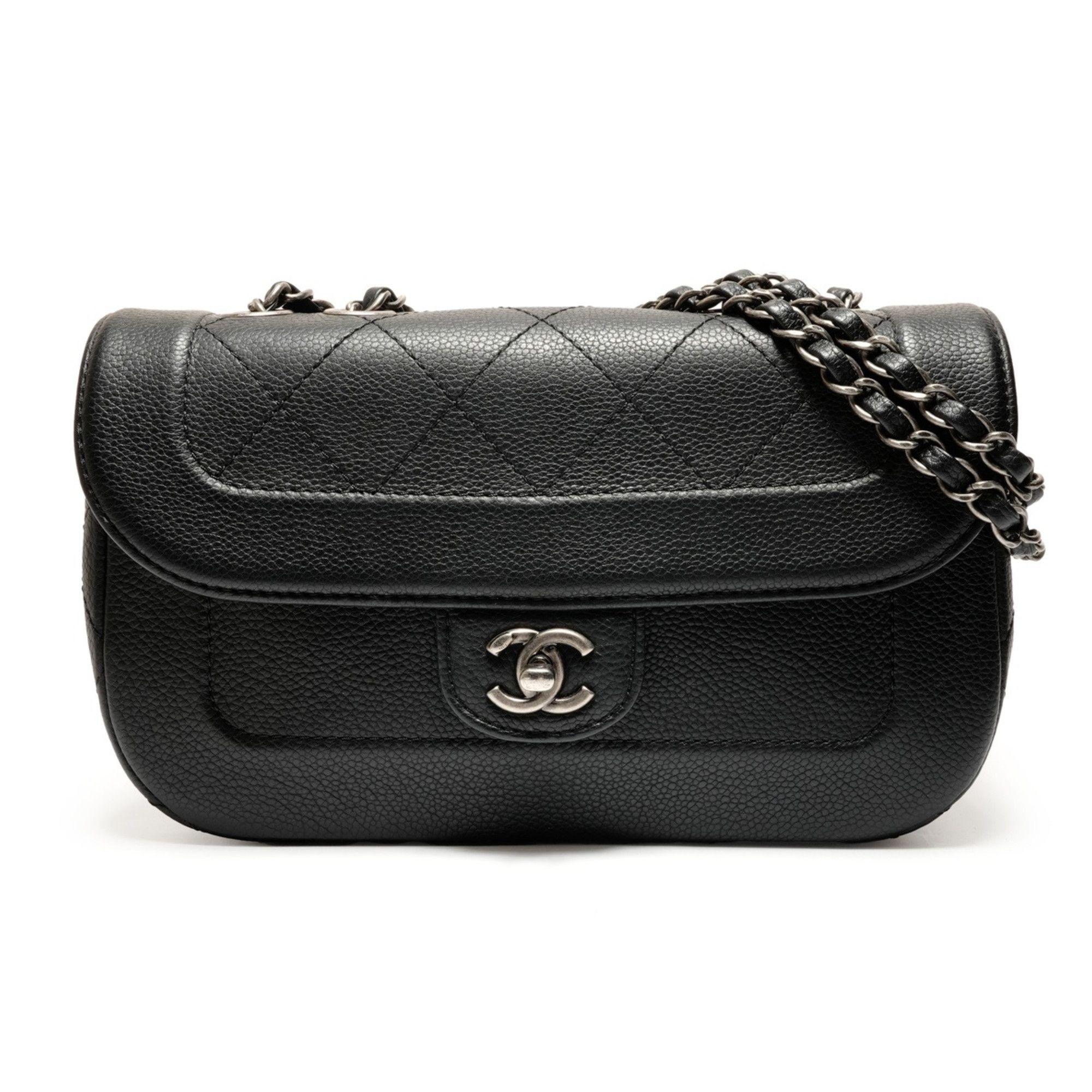 Chanel CHANEL Caviar Matelasse Single Flap Shoulder Bag, Black, WS26369 Size ONE SIZE - 1 Thumbnail
