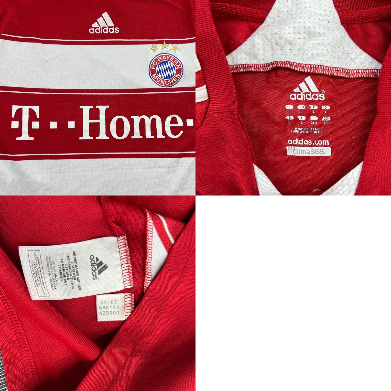 Adidas adidas Bayern Munich 2007 2008 Marcell Jansen #23 Mens L Football Jersey Shirt Boys Mens L Red Jersey Size US L / EU 52-54 / 3 - 10 Thumbnail