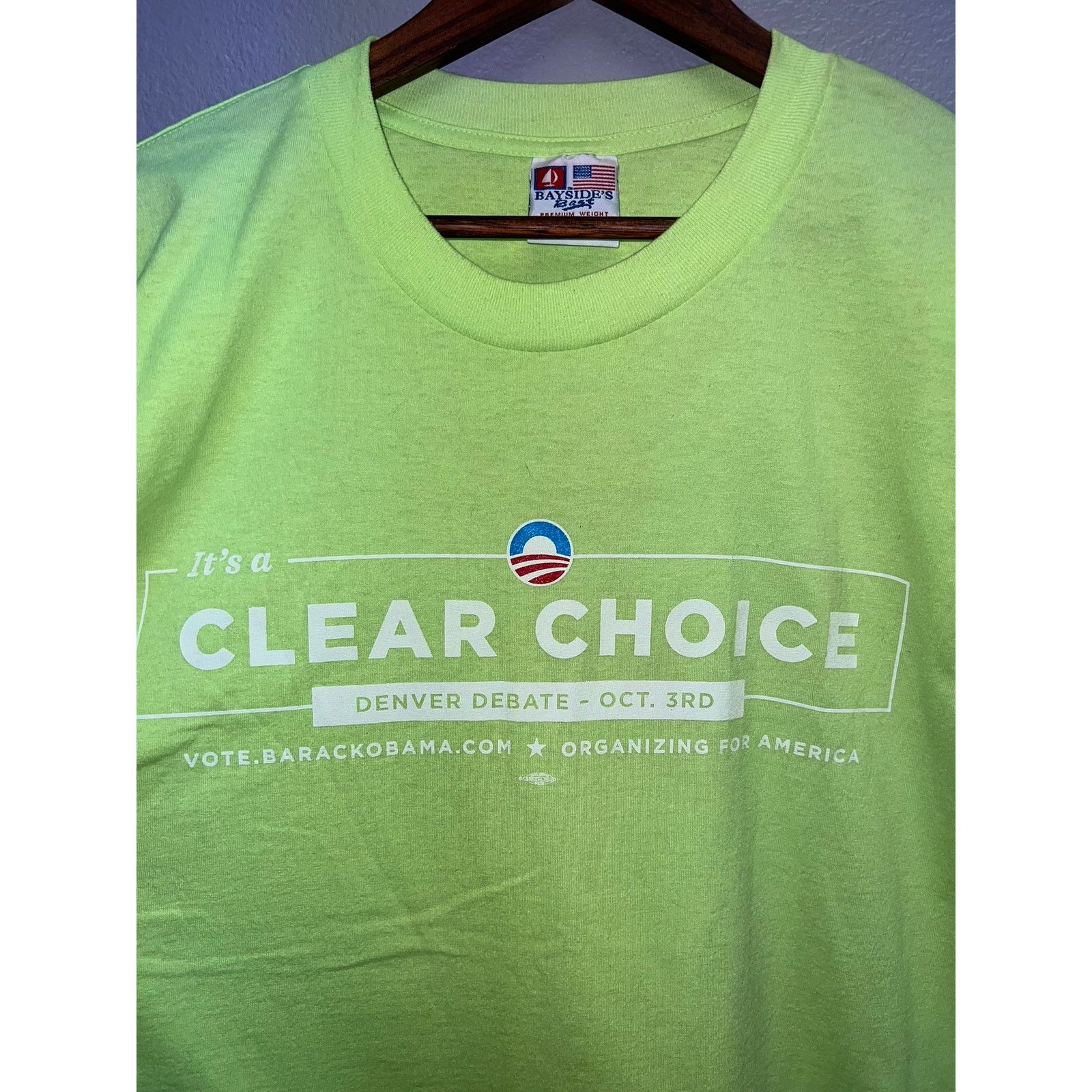 Vintage Vintage Denver Debate Shirt Vote Barack Obama Yellow Tee XL Size US XL / EU 56 / 4 - 4 Thumbnail