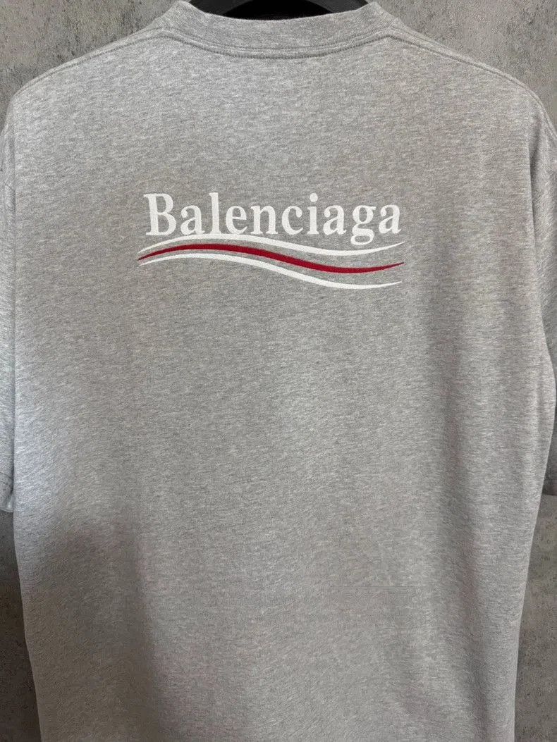 Balenciaga Balenciaga Gray Embroidered Cola T-shirt. Size US M / EU 48-50 / 2 - 7 Thumbnail