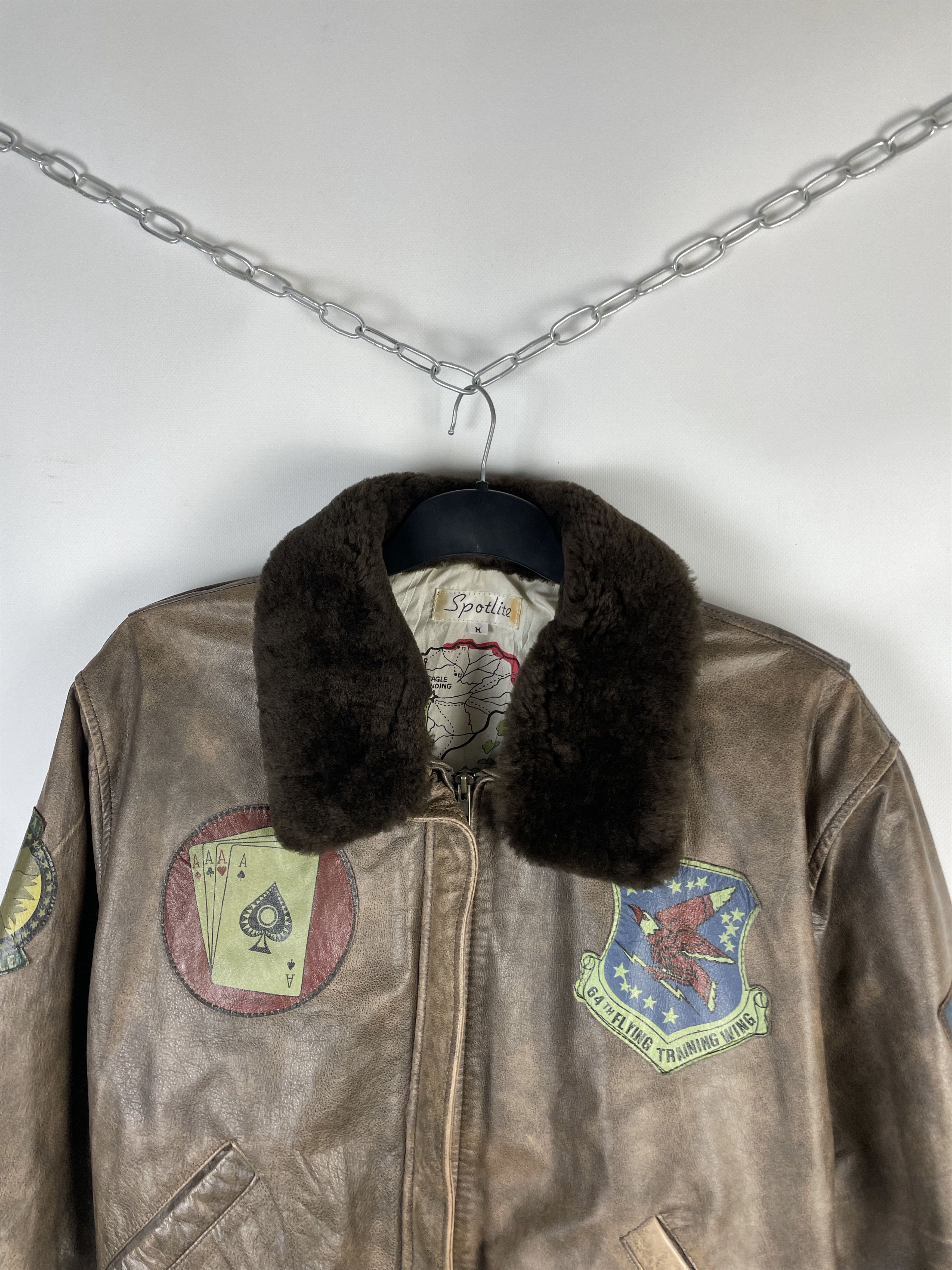 Vintage RARE!!! Vintage USA Air Force Army US style Leather Jacket Size US M / EU 48-50 / 2 - 3 Thumbnail