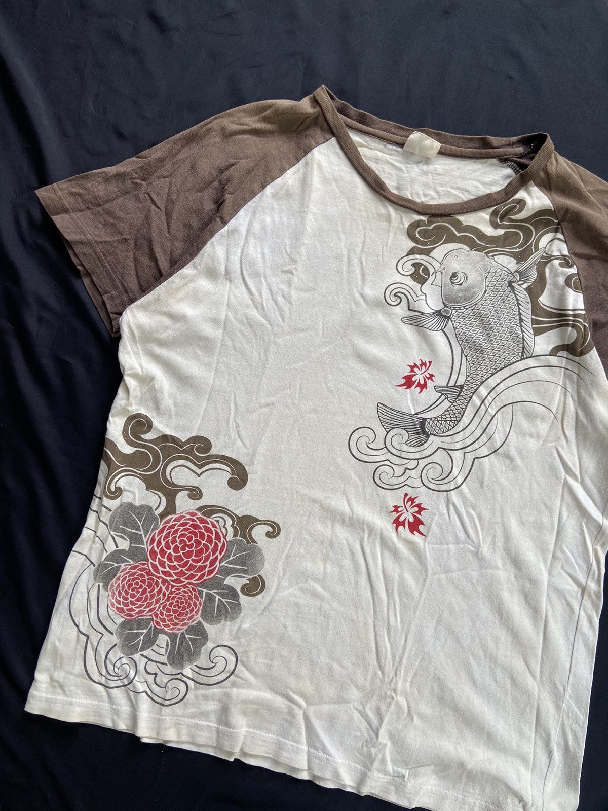Japanese Brand SPACE OPERA SUN FADED FISH JAPANESE TEE Size US L / EU 52-54 / 3 - 5 Thumbnail