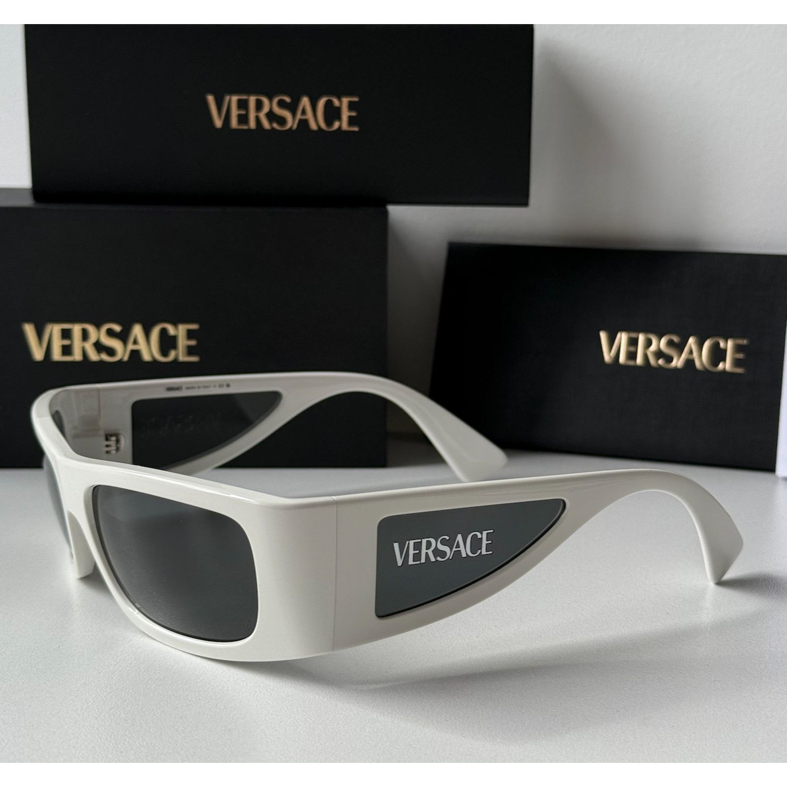 Versace NEW Versace VE4482 White Shielded Sunglasses Size ONE SIZE - 4 Thumbnail