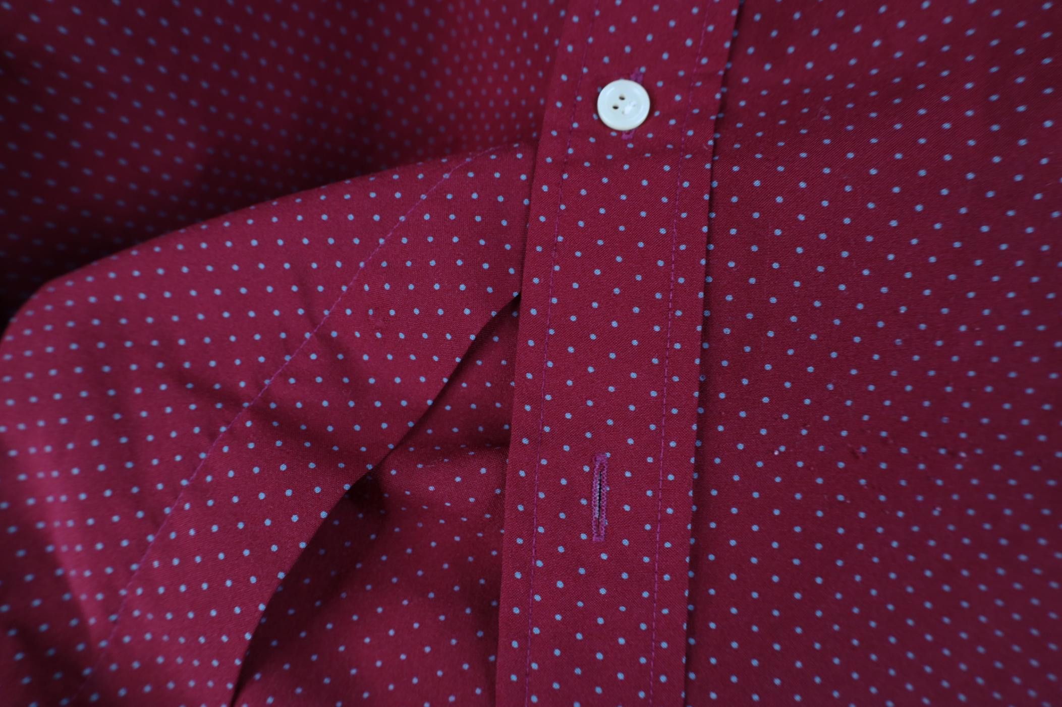 Givenchy Vintage 70s Givenchy Polka Dot Collared Button Shirt Red Size US S / EU 44-46 / 1 - 5 Thumbnail
