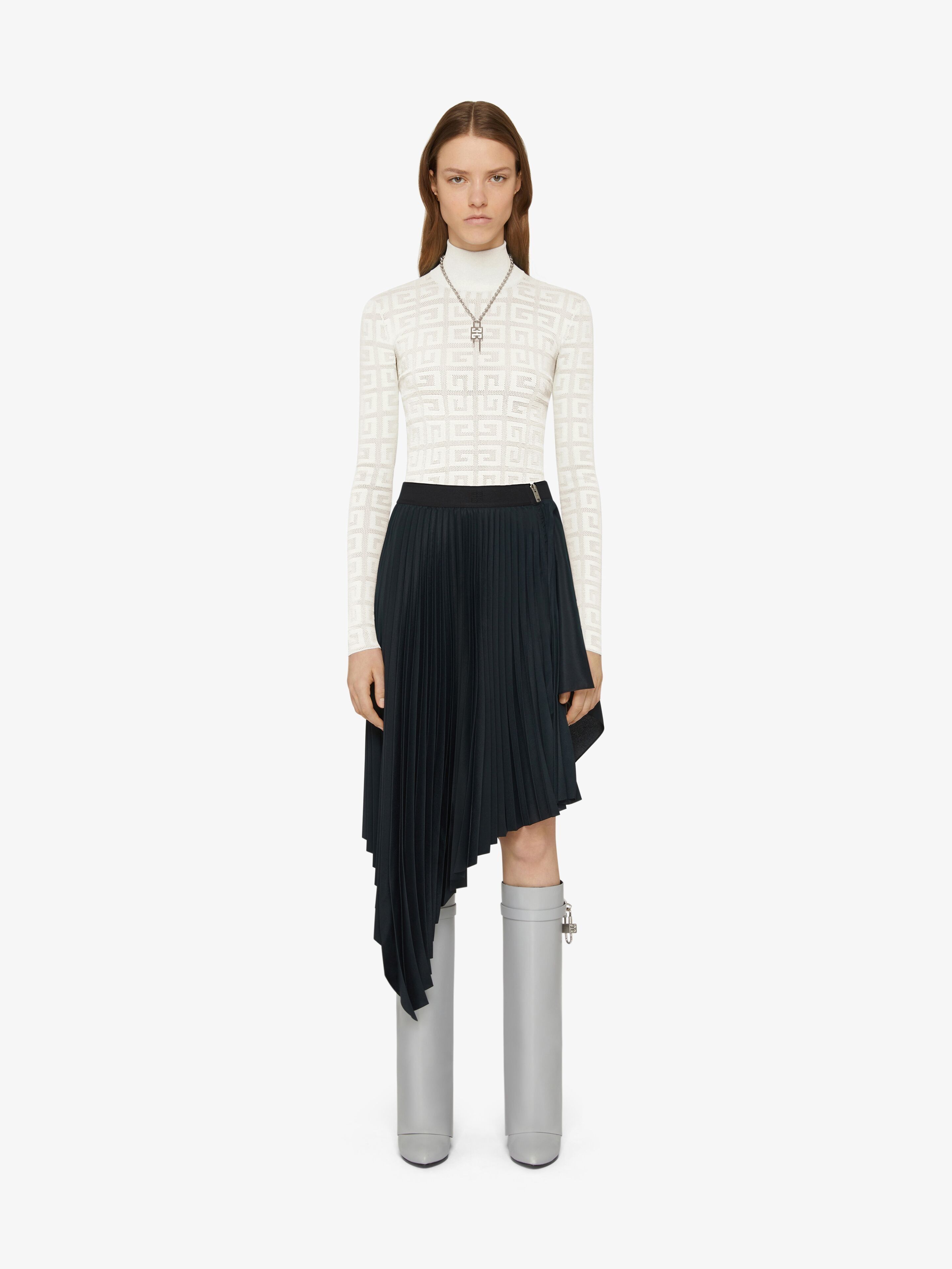 Givenchy o1gr1nt0125 16Gg Lace Monogram Stretch Sweater in Off White Size XS / US 0-2 / IT 36-38 - 2 Thumbnail