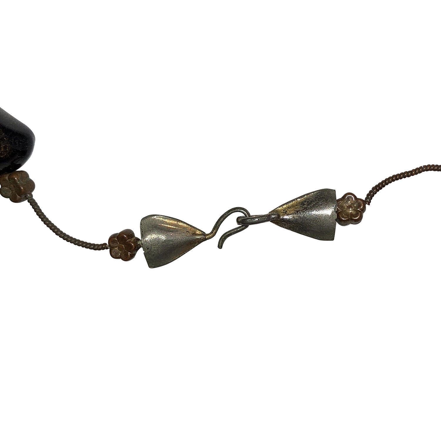 Designer Hand Made Carved Bull Horn Bean Shaped Bead Necklace Size ONE SIZE - 5 Thumbnail