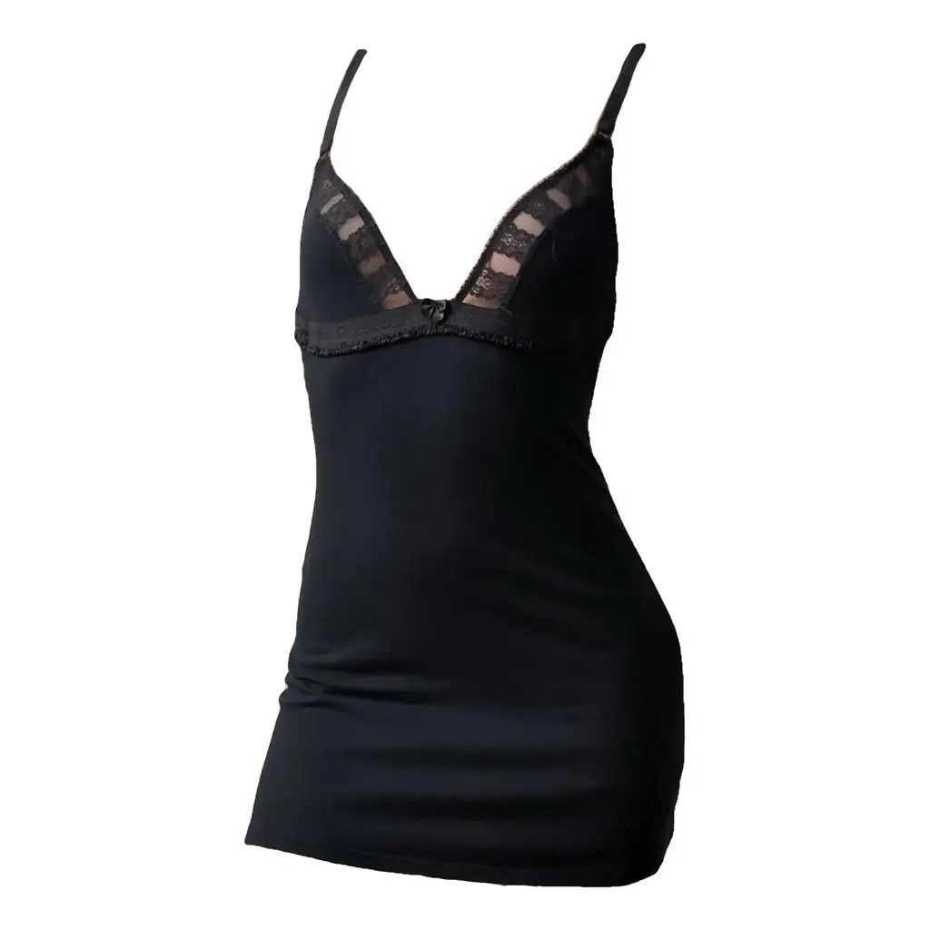 Dolce & Gabbana Dolce & Gabbana Black Lace Slip Dress Vintage Size Medium Size M / US 6-8 / IT 42-44 - 2 Thumbnail
