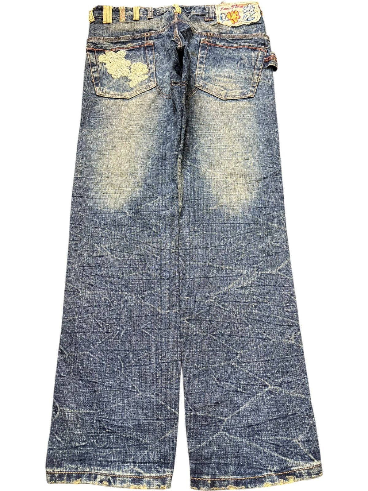Marithe + Francois Girbaud Vintage Japanese Brand Rusty Wash Distressed Jeans Size 31" - 2 Thumbnail