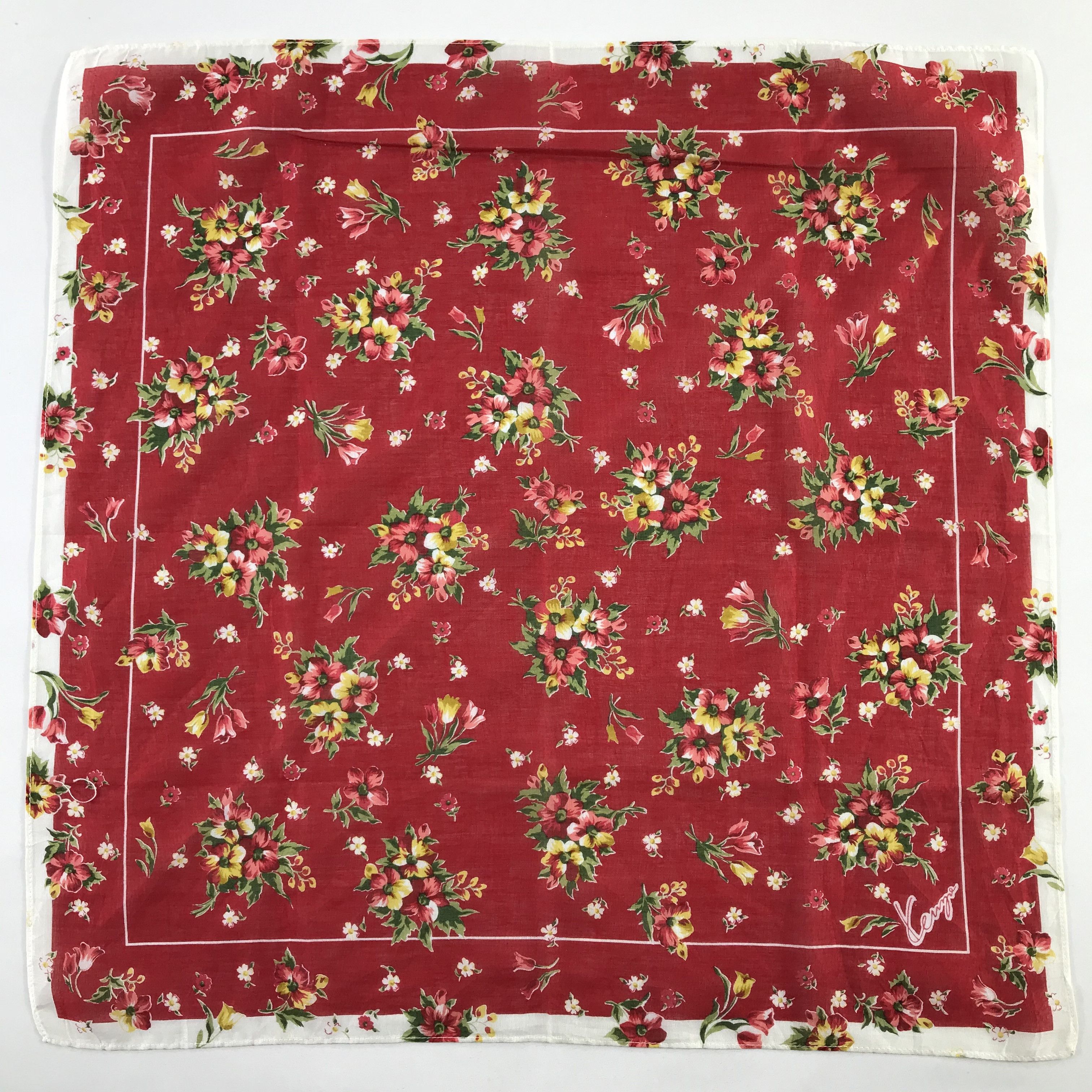 Kenzo × Vintage Kenzo Bandana / Handkerchief / Neckerchief - S787 Size ONE SIZE - 1 Thumbnail