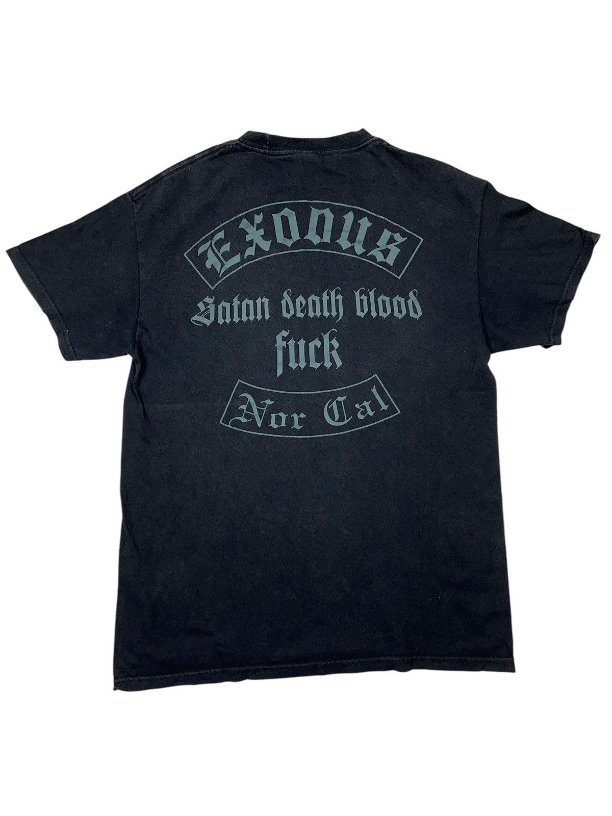 Band Tees × Vintage Vintage 00s Exodus Satan Death Blood Fuck Faded T-shirt Size US M / EU 48-50 / 2 - 1 Thumbnail