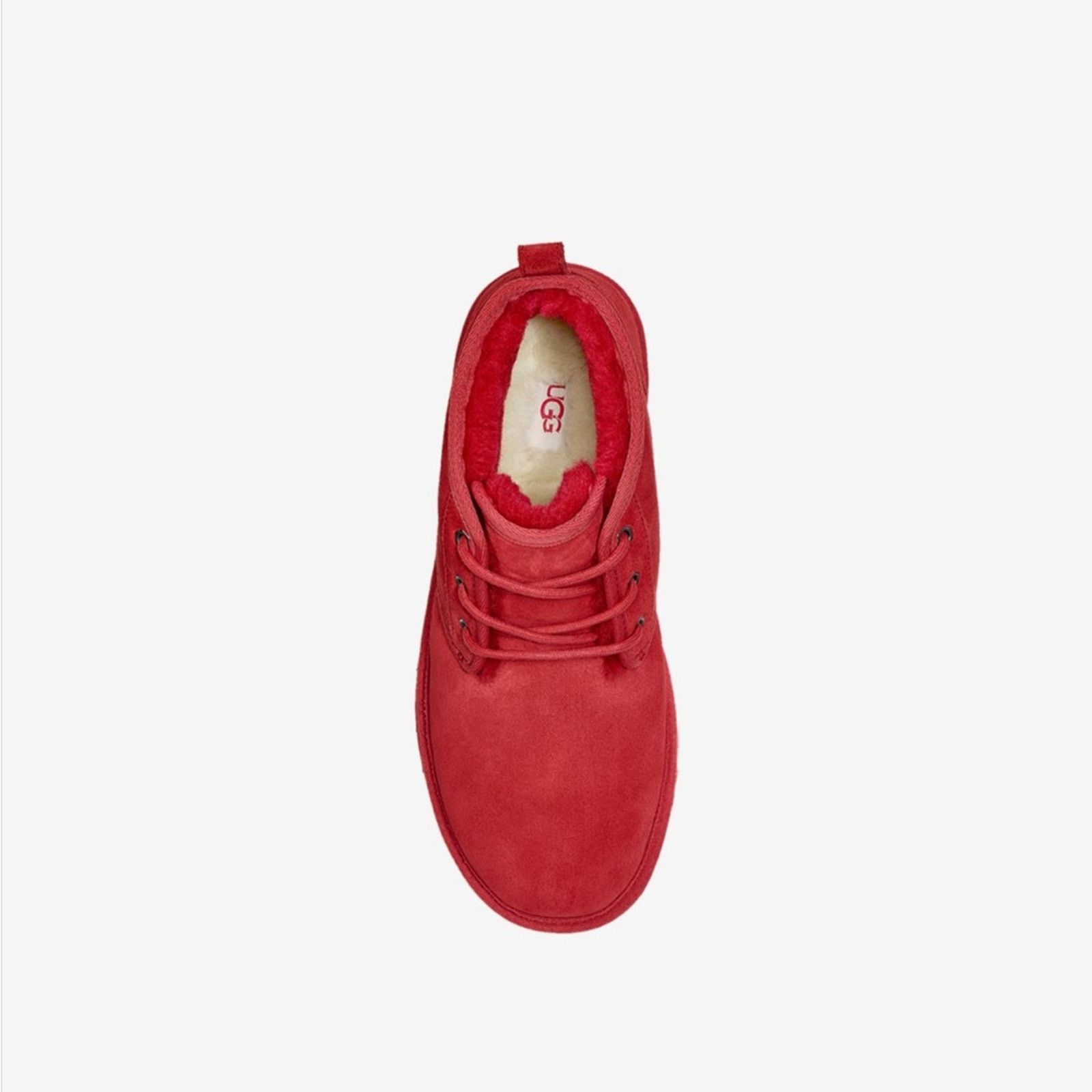 Ugg NEW UGG Suede Fur Neumal Boot Lace Ankle Booties Samba Red Size US 10 / IT 40 - 13 Thumbnail